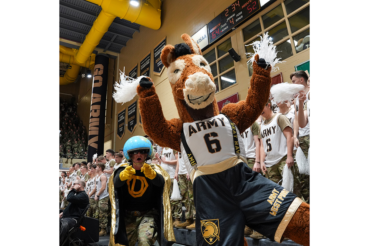 The Army West Point women's basketball team (10-11, 7-4 PL) was victorious in the annual "Star" Series matchup presented by USAA over the Navy Midshipmen (8-14, 4-7 PL), 70-58, at Christl Arena on Feb. 10, marking three straight "Star" Series wins for the Army women's basketball team and Head Coach Missy Traversi.  (Photo by Class of 2026 Andrew Ho) 
