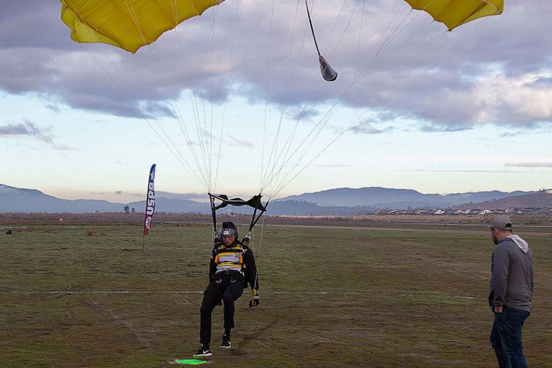 The West Point Parachute Team participated in the National Collegiate Parachuting Championships and skydive training from Dec. 19-Jan. 2 in Elsinore, Calif. The 29 cadets and staff members completed 827 jumps while training without any malfunctions or serious injuries. The team competed in individual and team accuracy, two-way relative work, four-way relative work and six-way speed, taking home 32 medals from the championships.   (Photos courtesy of the West Point Parachute Team)