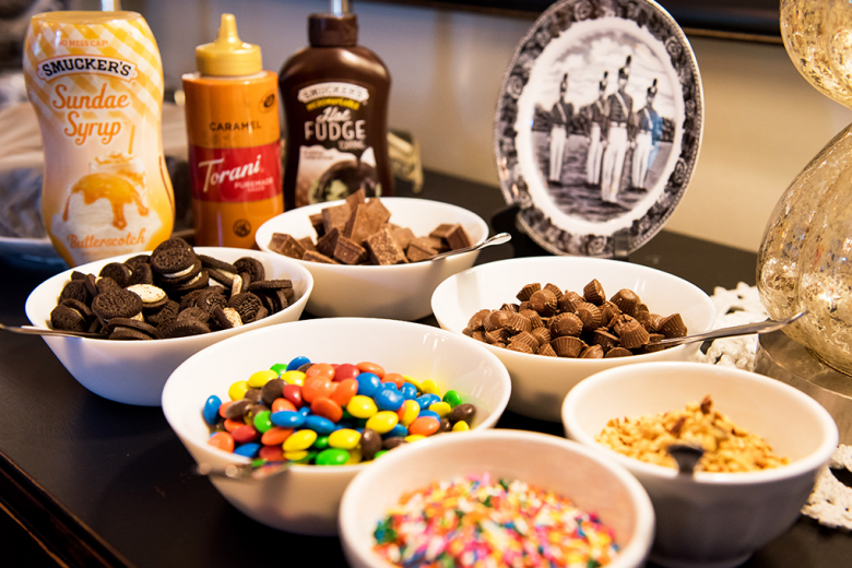 New Cadet Visitation Day, also known as the Ice Cream Social, allowed new cadets from the U.S. Military Academy Class of 2025 to have a short break from the demands of Cadet Basic Training Sunday. Staff, faculty, coaches and members of the West Point community hosted the new cadets in their homes and gave them a relaxed, informal atmosphere where the new cadets called home (left), enjoyed drinks and treats (bottom) while asking questions and learning about the military lifestyle. The new cadets also