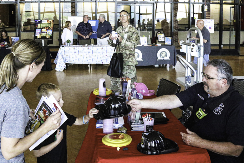 On July 20, West Point hosted the annual Community Fair and New Leader Orientation. Organizations within the local area gathered at Eisenhower Hall and connected new community members to local resources and activities. The NLO meeting welcomed new faculty and staff and discussed the ideals and missions of the U.S. Military Academy and communicate expectations while they inspire cadets along their 47-month journey.        (Photo by Capt. David Hoy/USMA PAO)