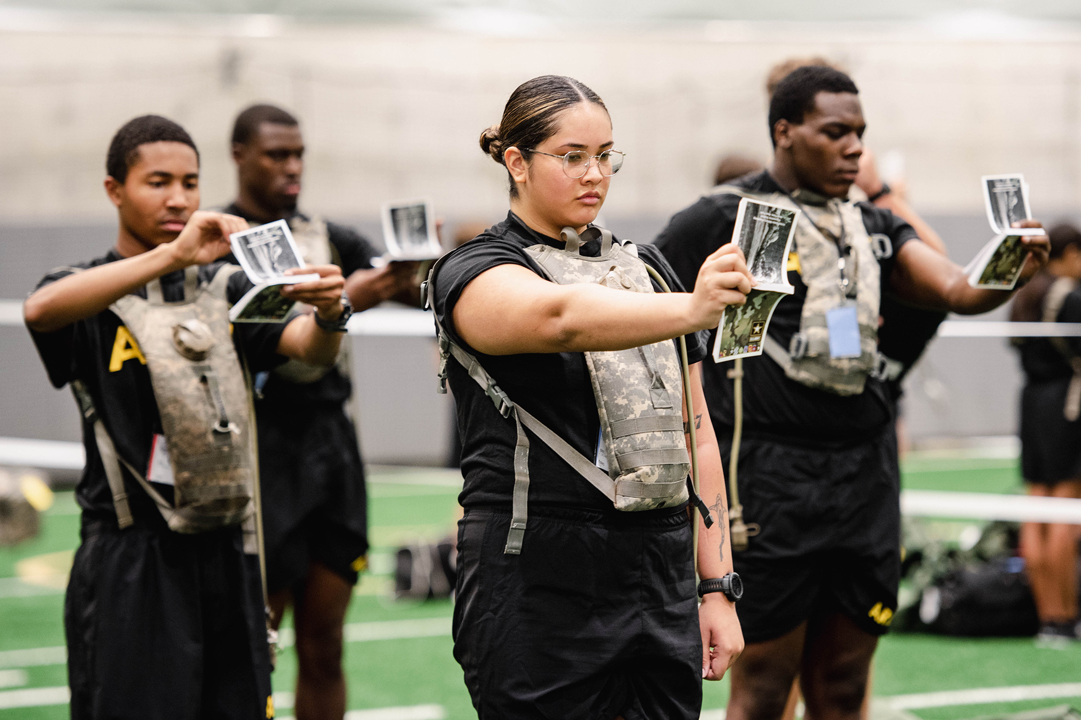 The U.S. Military Academy Preparatory School conducted Cadet Candidate Basic Training Reception Day on July 10 at USMAPS at West Point. Seventy-one cadet cadre will spend the next three weeks working with 237 cadet candidates on building their military skills before the academic year begins in August.      (Photo by Elizabeth Woodruff/USMA PAO)