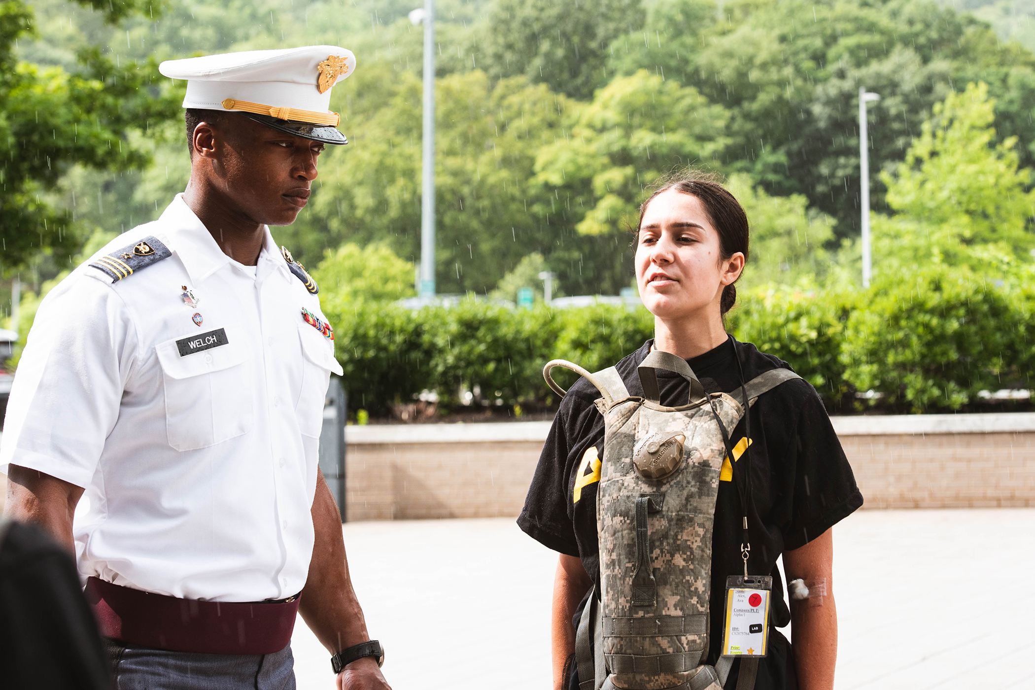 The U.S. Military Academy Preparatory School conducted Cadet Candidate Basic Training Reception Day on July 10 at USMAPS at West Point. Seventy-one cadet cadre will spend the next three weeks working with 237 cadet candidates on building their military skills before the academic year begins in August.      (Photo by Elizabeth Woodruff/USMA PAO)
