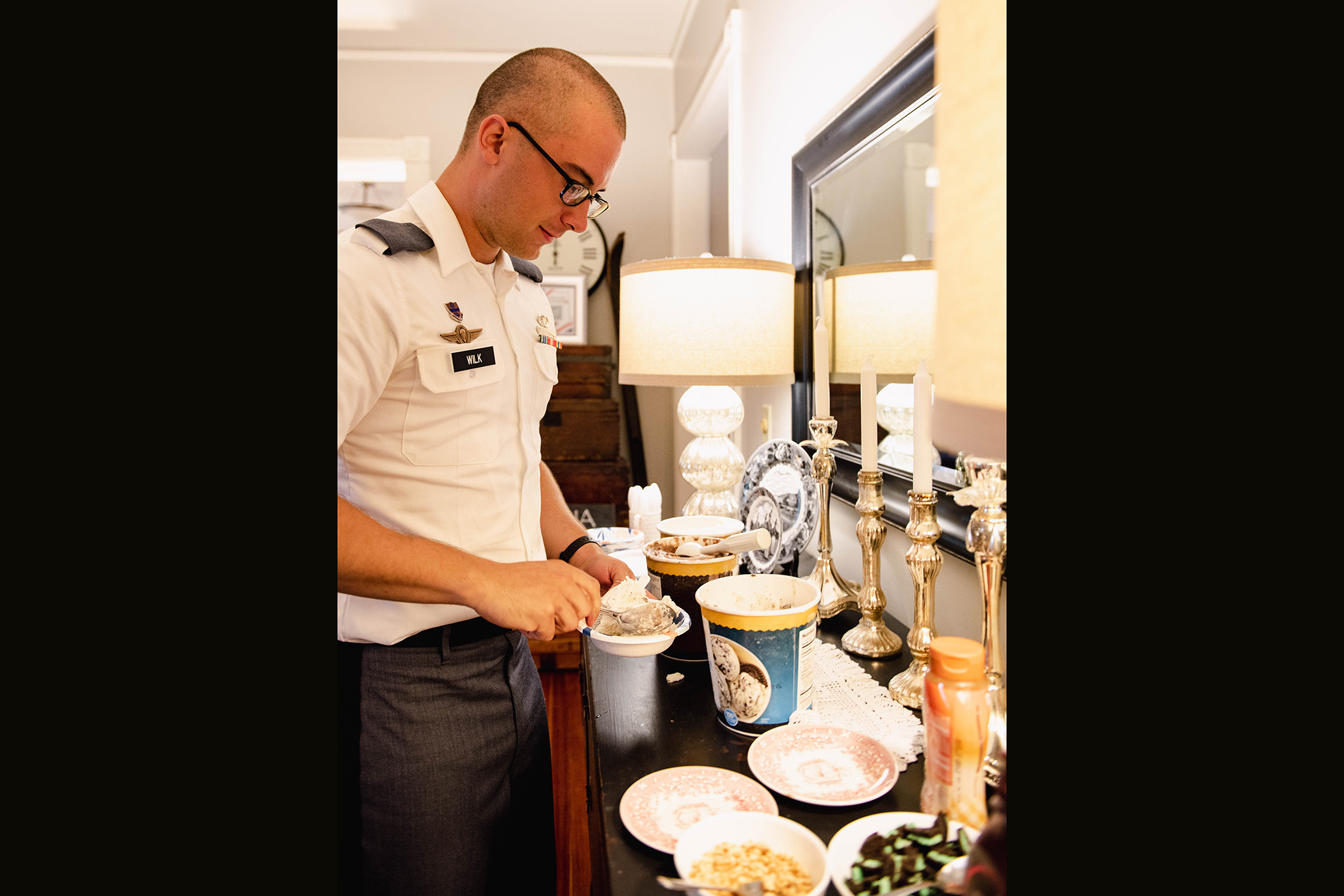 West Point families, faculty, coaches and staff hosted the Class of 2027 for New Cadet Visitation Day, also known as the “Ice Cream Social,” July 16 at the U.S. Military Academy. It was an opportunity for approximately 1,250 new cadets to learn more about their hosts, relax and reconnect with loved ones. (Photo by Elizabeth Woodruff/USMA PAO)