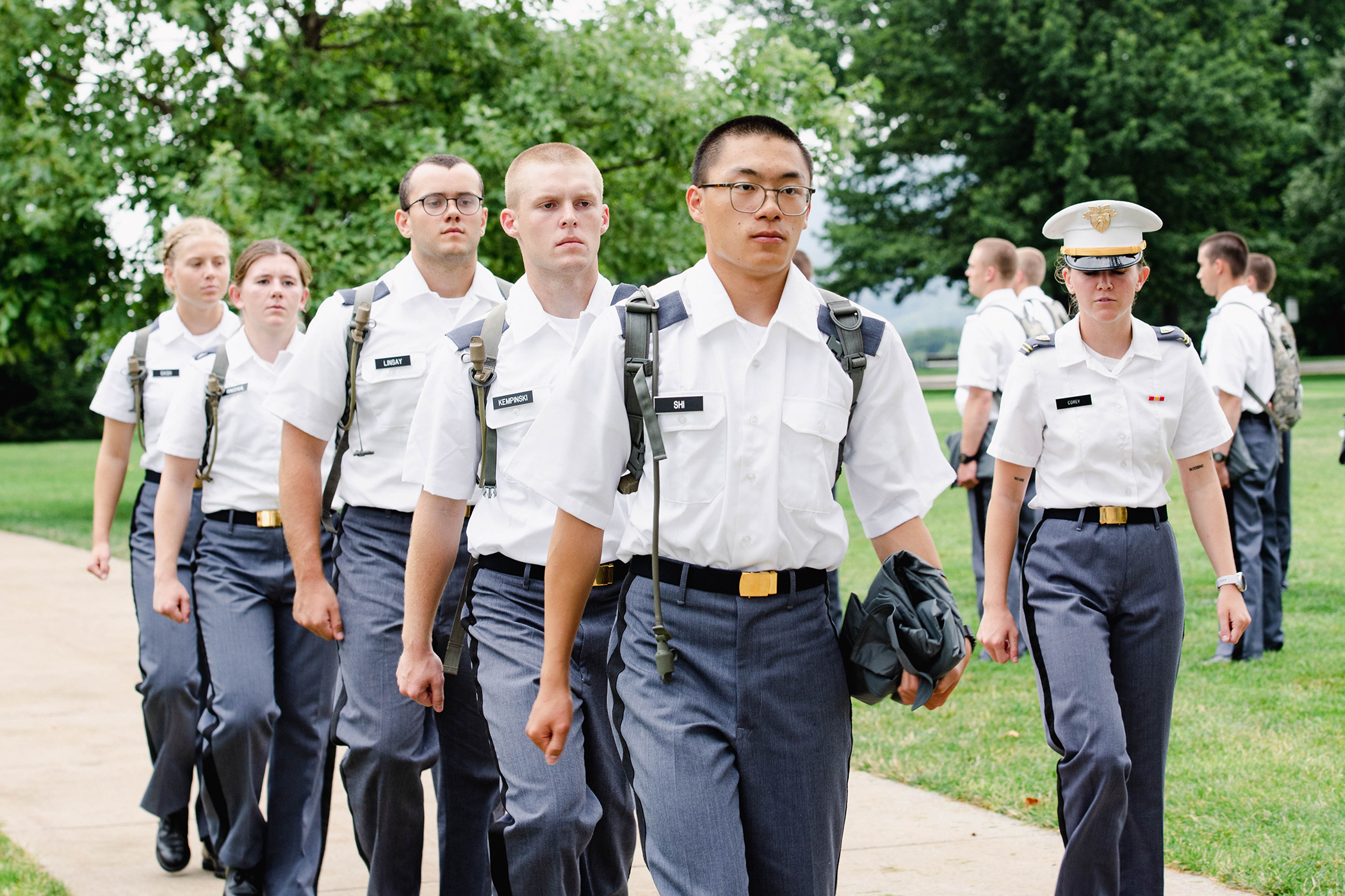 West Point families, faculty, coaches and staff hosted the Class of 2027 for New Cadet Visitation Day, also known as the “Ice Cream Social,” July 16 at the U.S. Military Academy. It was an opportunity for approximately 1,250 new cadets to learn more about their hosts, relax and reconnect with loved ones. (Photo by Elizabeth Woodruff/USMA PAO)