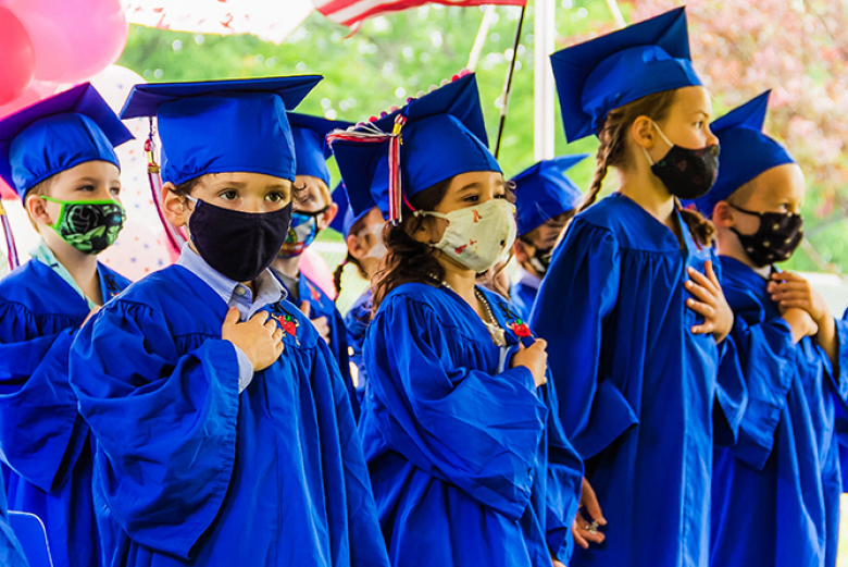 About 40 children from the West Point Strong Beginnings pre-kindergarten class graduated June 3 at the Stony Lonesome Child Development Center. It was a joyous day as friends and family congregated to watch the event, which was split into two graduation ceremonies. During the year, the young students learned how to recognize letters and numbers, write their name properly, and identify leaves from different tree species. They also had fun learning to make pillows out of old T-shirts using a sewing machine.