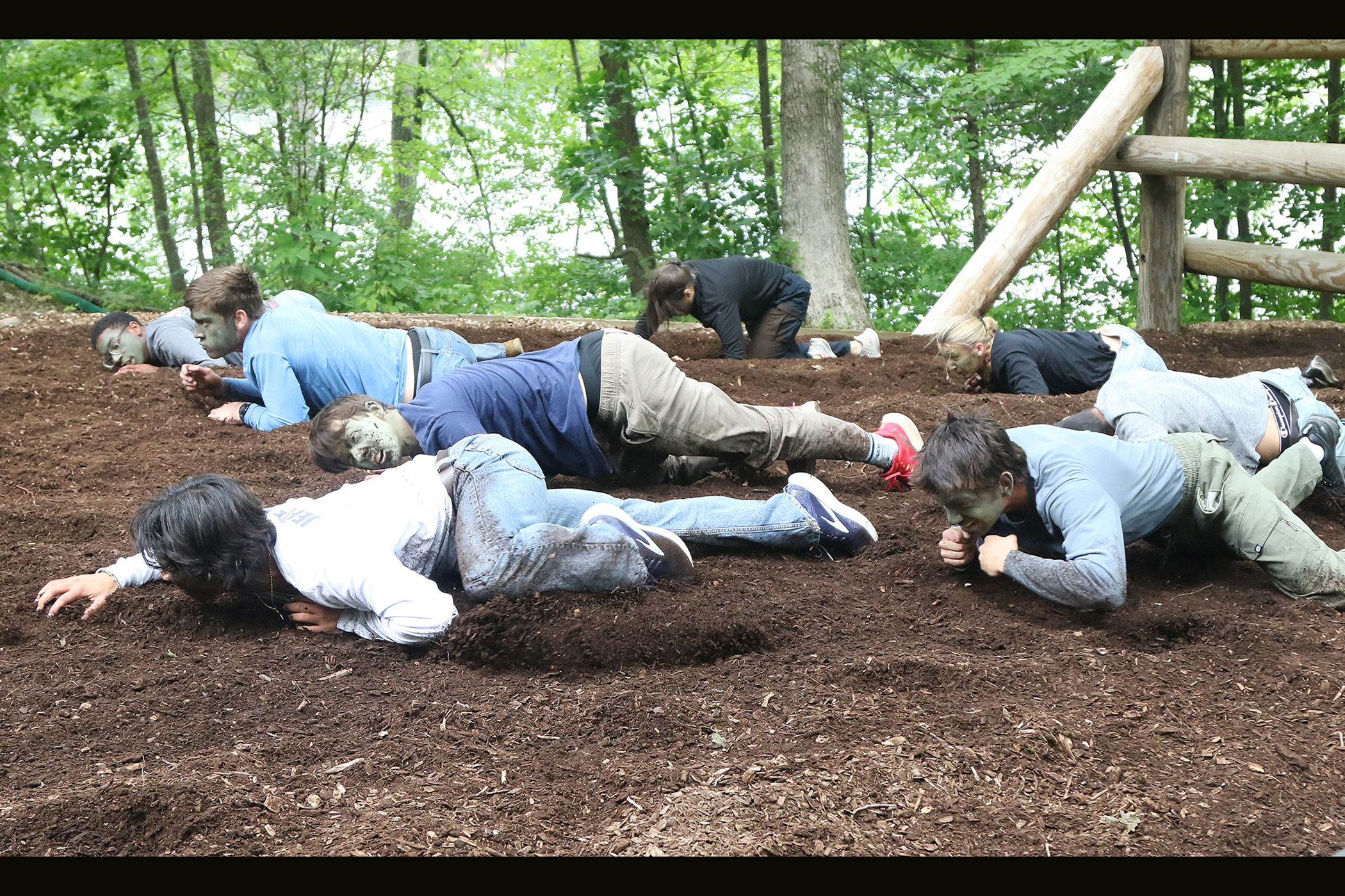 The West Point Summer Leaders Experience II continued June 15 with Military Day for approximately 500 rising high school seniors. SLE is a weeklong program that immerses potential cadet candidates into the academic, military, physical training and social life of West Point cadets. During Military Day, the high school students experience many aspects of the military to include throwing grenades and the physical training aspects by taking on various obstacles at the Anzio Obstacle Course. They were led by the