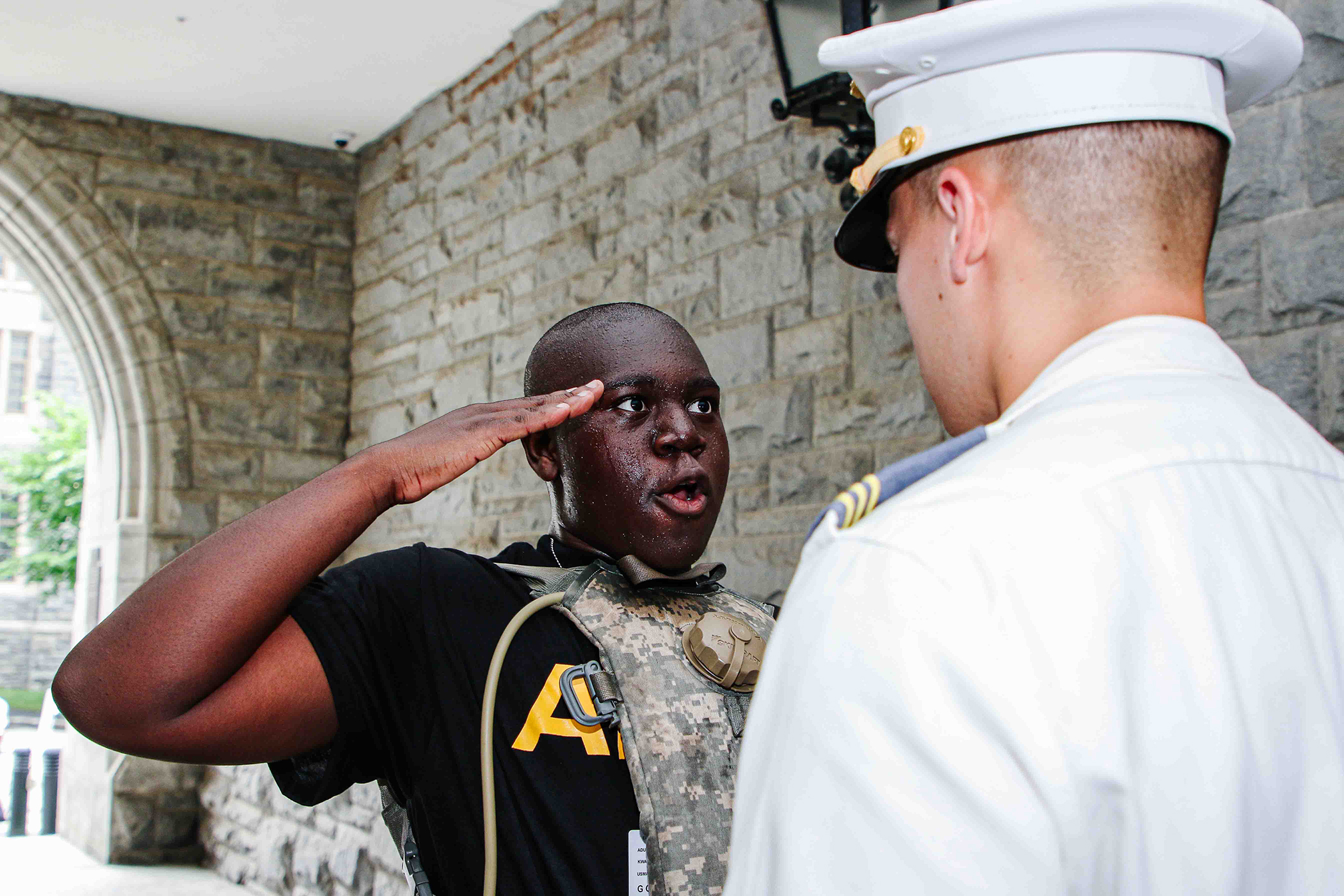 More than 1,250 new cadets streamed through the gates of West Point on June 26 for Reception Day to begin their 47-month journey to become members of the Long Gray Line and strive toward becoming commissioned officers. For them to reach that goal, the new cadets are led by 277 cadet cadre from the Classes of 2024 and 2025.  (Photo by Jorge Garcia/PV)