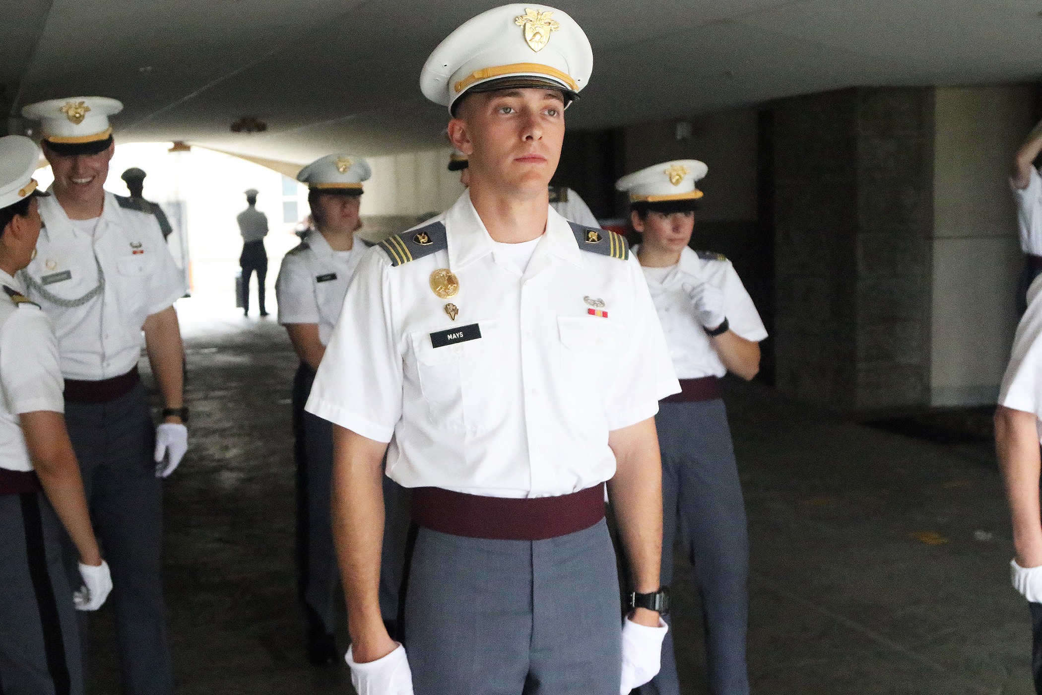 More than 1,250 new cadets streamed through the gates of West Point on June 26 for Reception Day to begin their 47-month journey to become members of the Long Gray Line and strive toward becoming commissioned officers. For them to reach that goal, the new cadets are led by 277 cadet cadre from the Classes of 2024 and 2025.  (Photo by Eric S. Bartelt/PV)