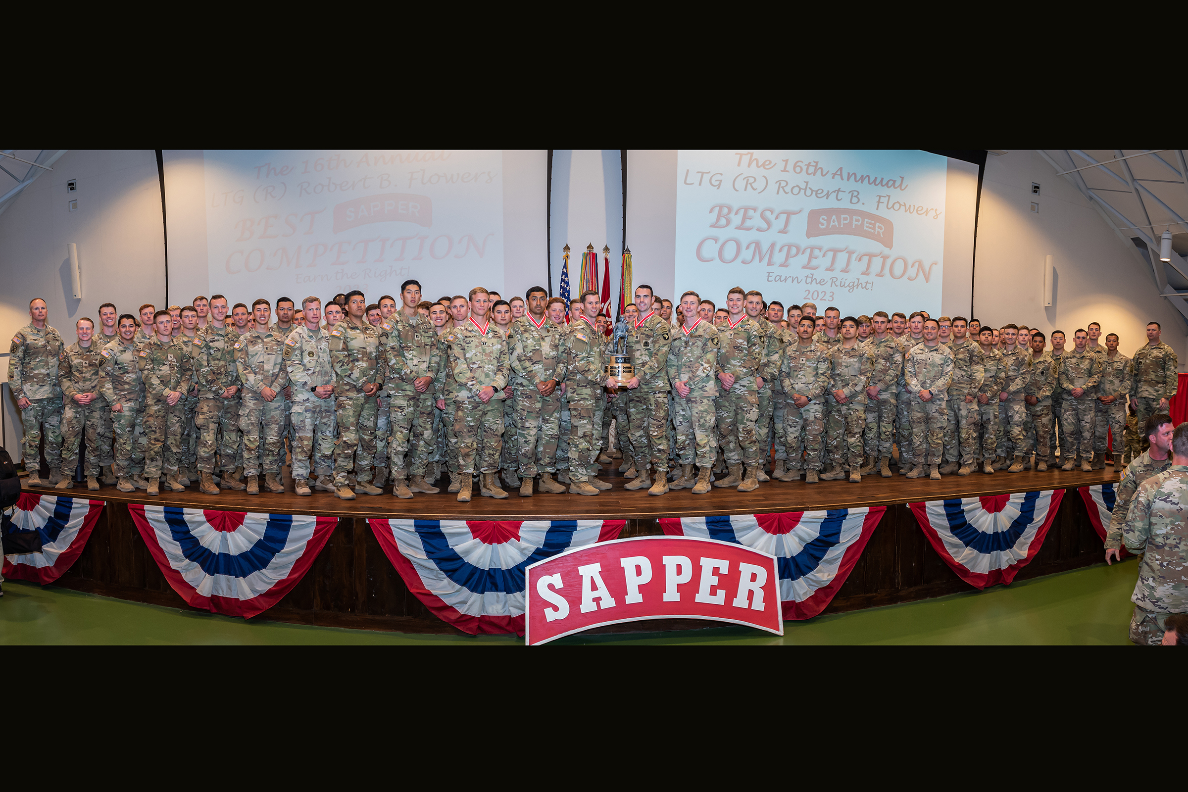 Before they received their diplomas, tossed their hats into the air at Michie Stadium and pinned their gold bars as commissioned second lieutenants on May 27, U.S. Military Academy Class of 2023 Cadets Mark Nylund and Cade Cunningham teamed up to compete in the daunting 16th annual Lt. Gen. Robert B. Flowers Best Sapper Competition from April 21-24 at Fort Leonard Wood, Missouri. Nylund and Cunningham finished third overall against 49 other two-man teams of veteran enlisted and officer participants at the c