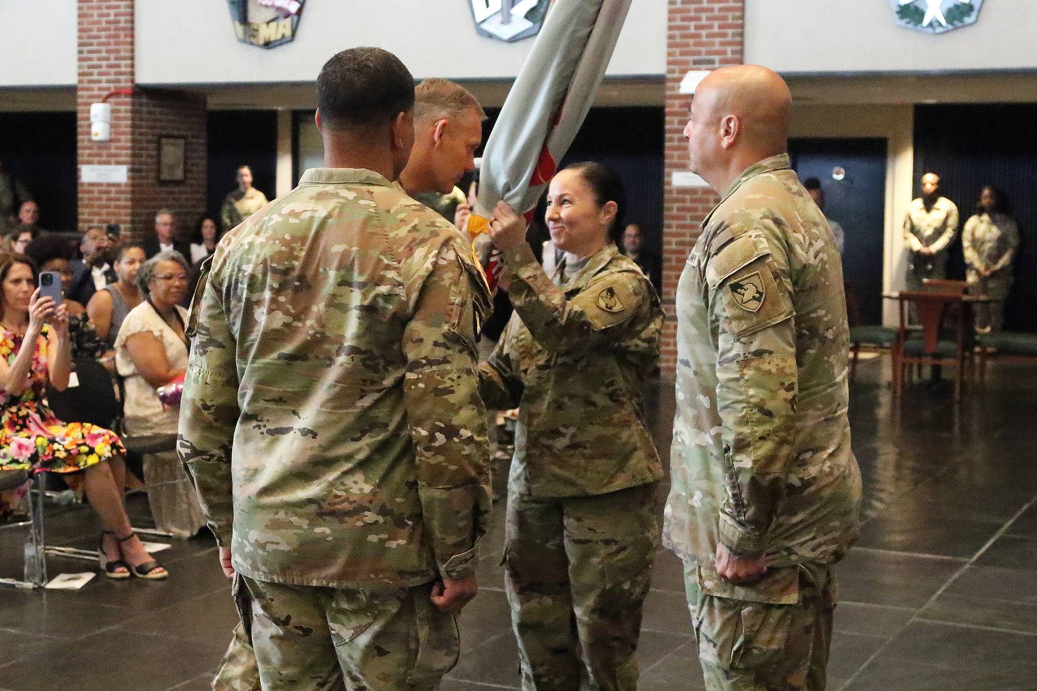 Brig. Gen. Lori L. Robinson assumed command as the 80th Commandant of Cadets at the U.S. Military Academy during the U.S. Corps of Cadets Change of Command Ceremony June 20 in Crest Hall.    (Photo by Eric S. Bartelt/PV)