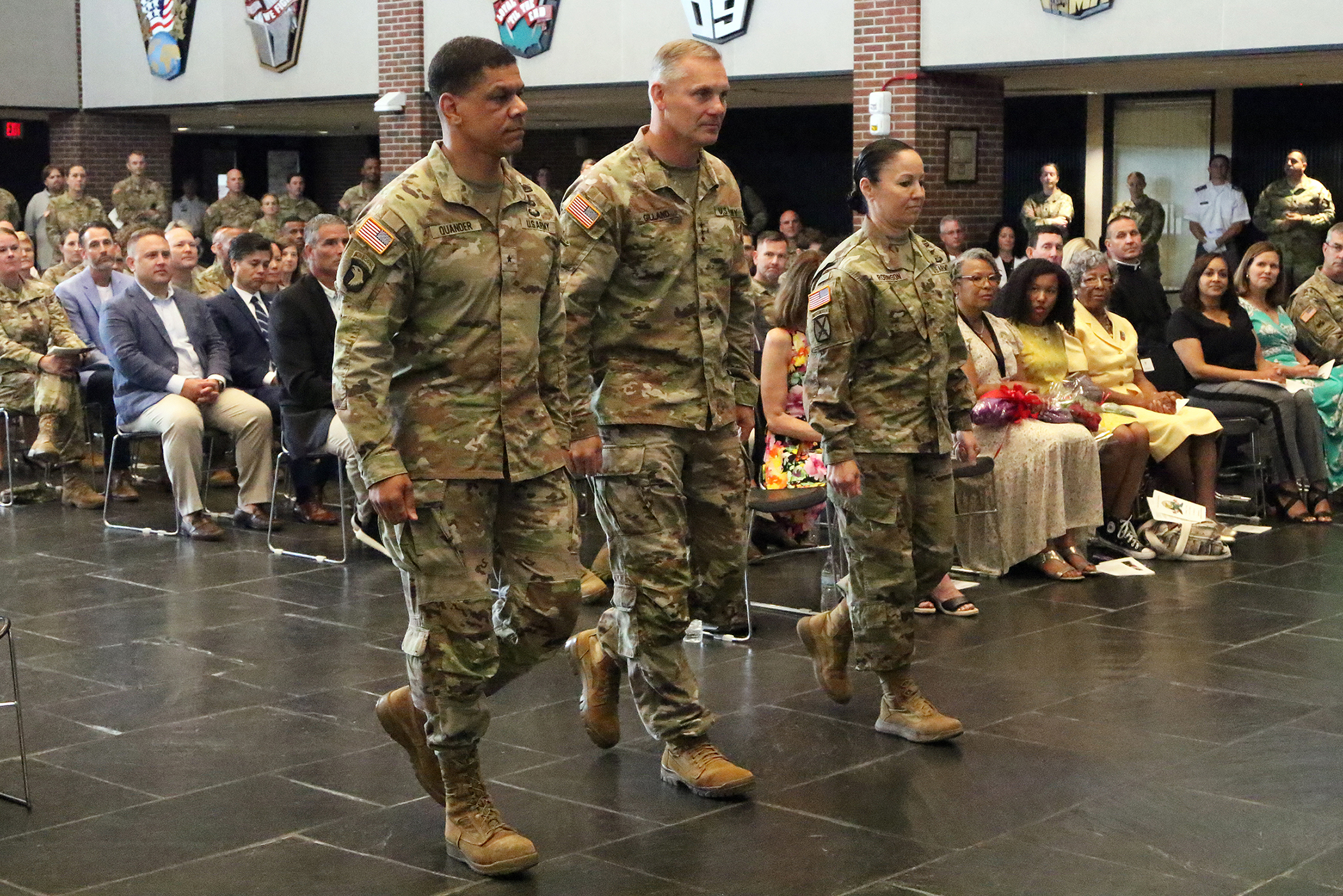Brig. Gen. Lori L. Robinson assumed command as the 80th Commandant of Cadets at the U.S. Military Academy during the U.S. Corps of Cadets Change of Command Ceremony June 20 in Crest Hall.    (Photo by Eric S. Bartelt/PV)