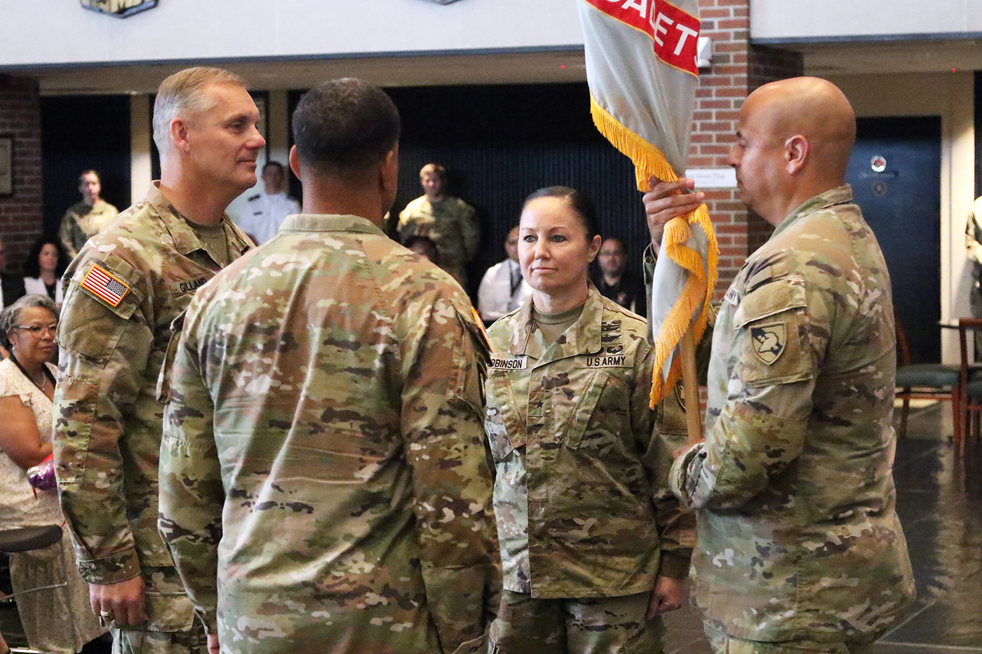 Brig. Gen. Lori L. Robinson assumed command as the 80th Commandant of Cadets at the U.S. Military Academy during the U.S. Corps of Cadets Change of Command Ceremony June 20 in Crest Hall.    (Photo by Eric S. Bartelt/PV)