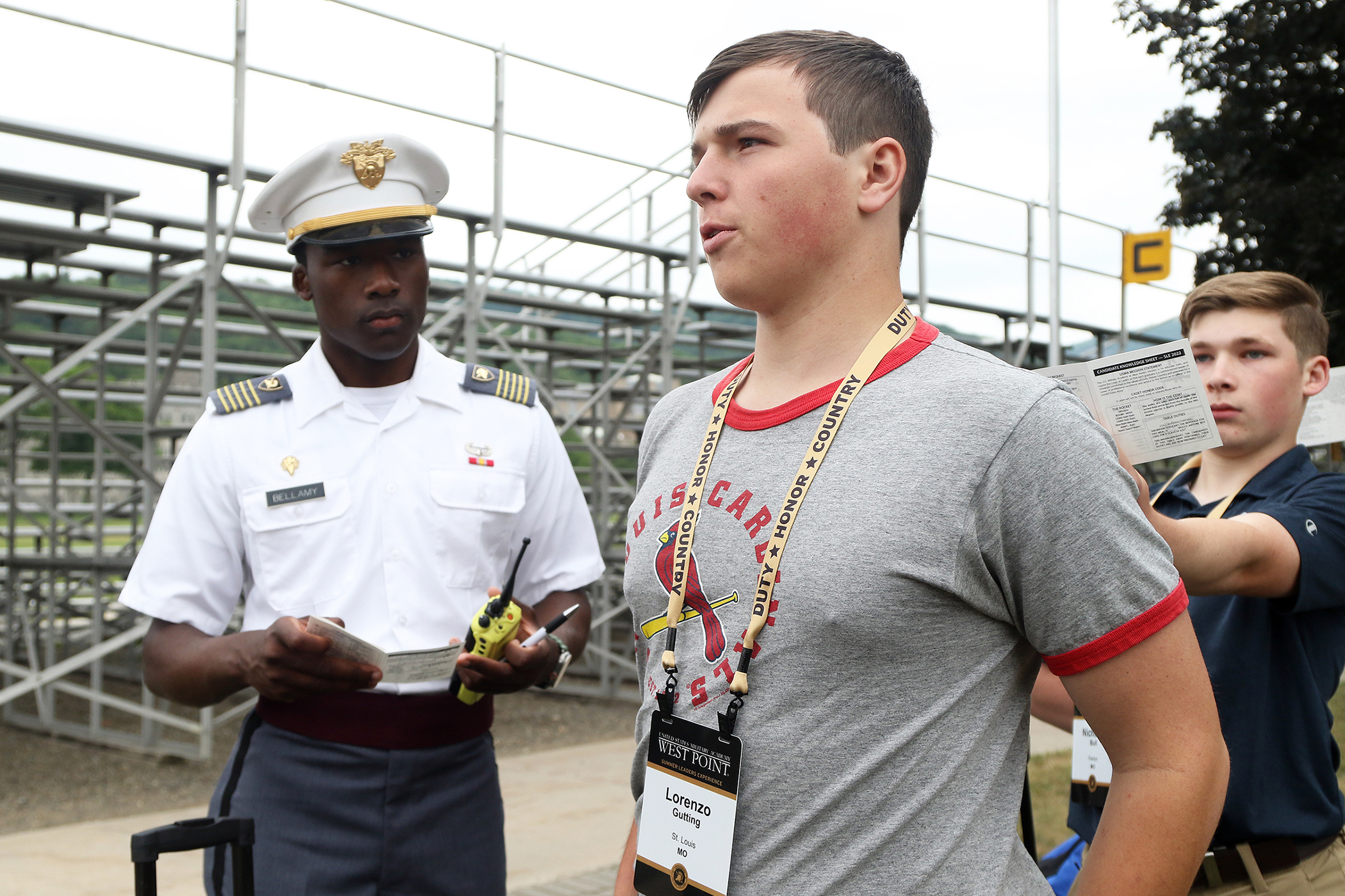 The West Point Summer Leaders Experience began June 3 for approximately 500 rising high school seniors. SLE is a weeklong program that immerses potential cadet candidates into the academic, military, physical training and social life of West Point cadets.   (Photo by Eric S. Bartelt/PV)