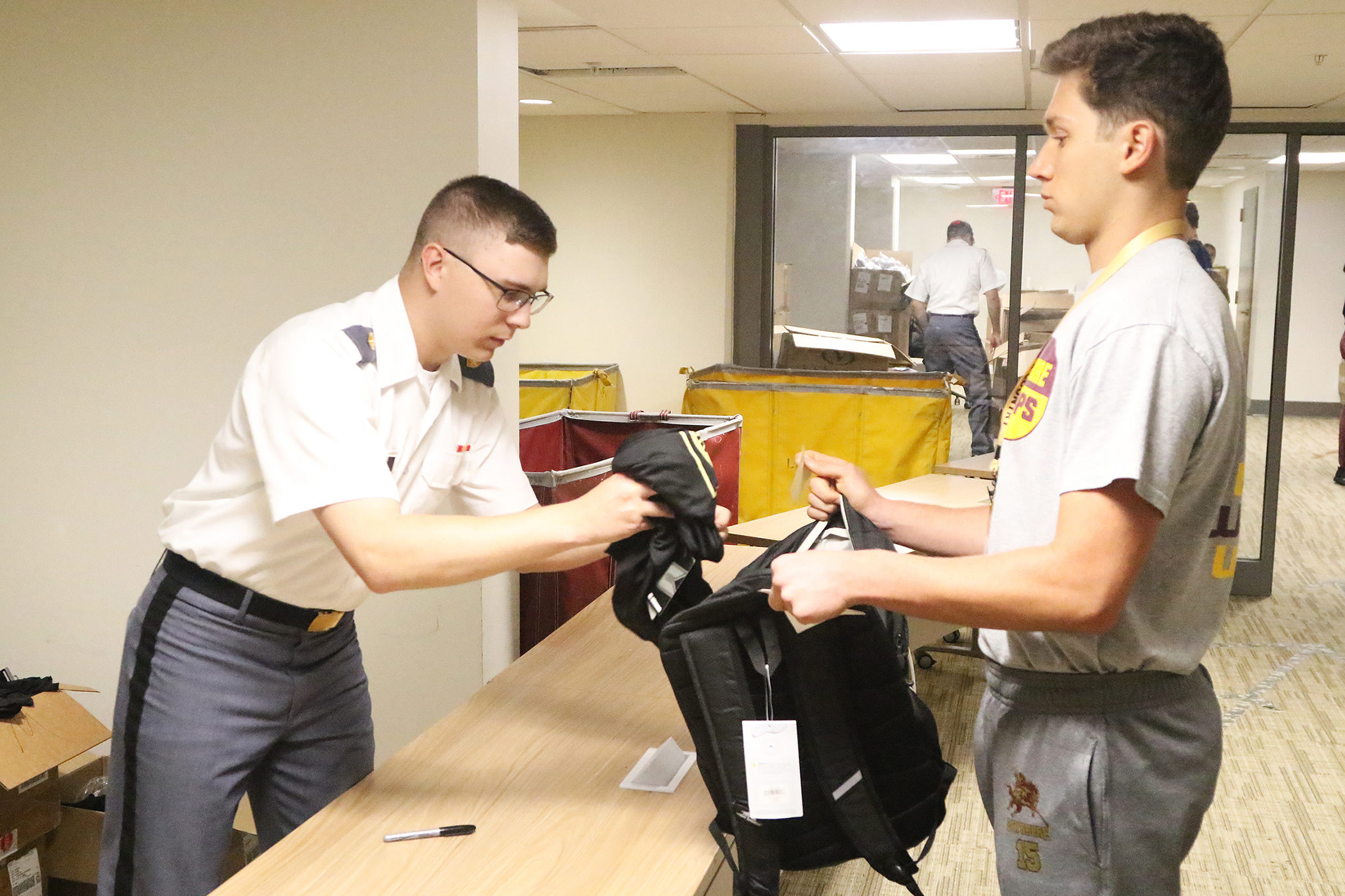The West Point Summer Leaders Experience began June 3 for approximately 500 rising high school seniors. SLE is a weeklong program that immerses potential cadet candidates into the academic, military, physical training and social life of West Point cadets.   (Photo by Eric S. Bartelt/PV)