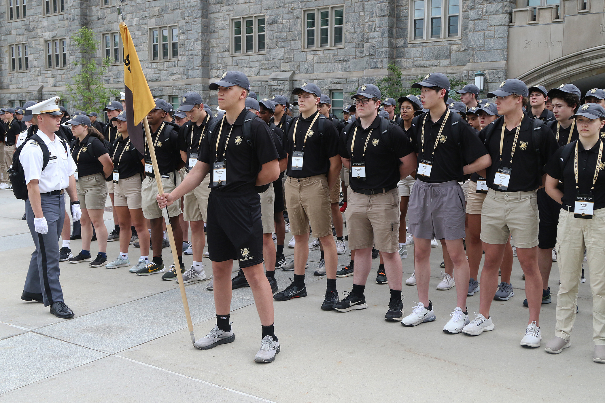 The West Point Summer Leaders Experience began June 3 for approximately 500 rising high school seniors. SLE is a weeklong program that immerses potential cadet candidates into the academic, military, physical training and social life of West Point cadets.   (Photo by Eric S. Bartelt/PV)