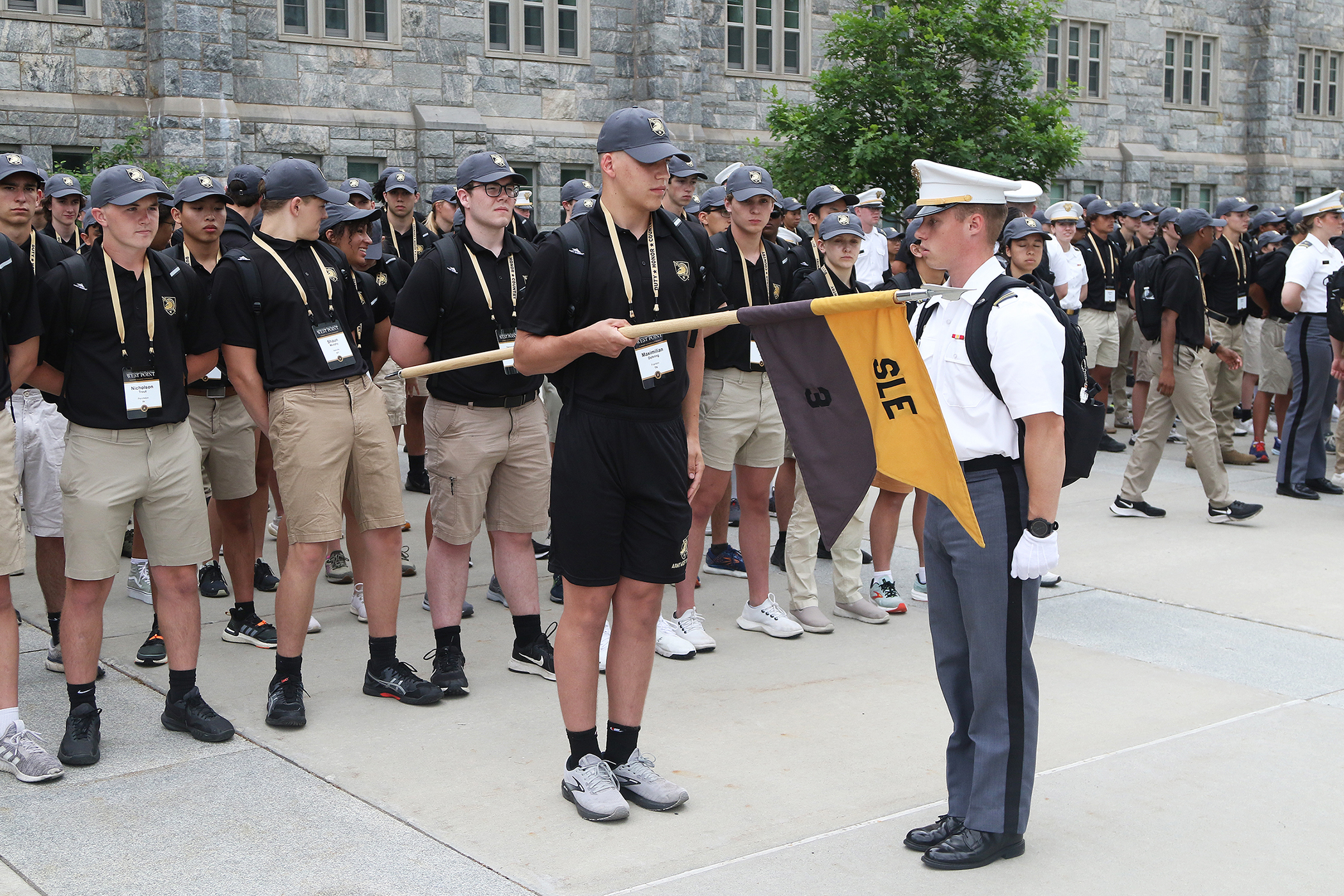 The West Point Summer Leaders Experience began June 3 for approximately 500 rising high school seniors. SLE is a weeklong program that immerses potential cadet candidates into the academic, military, physical training and social life of West Point cadets.   (Photo by Eric S. Bartelt/PV)