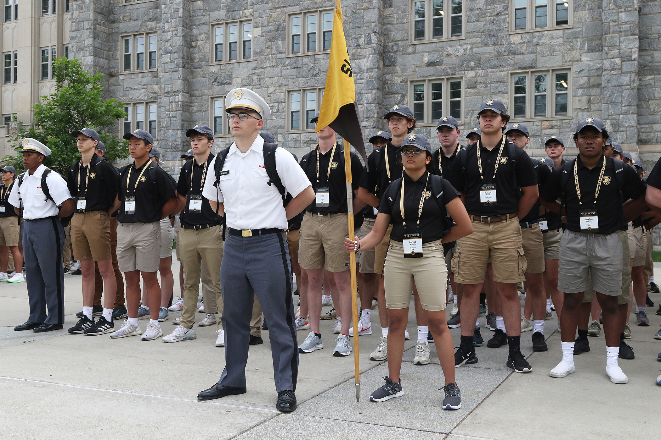 The West Point Summer Leaders Experience began June 3 for approximately 500 rising high school seniors. SLE is a weeklong program that immerses potential cadet candidates into the academic, military, physical training and social life of West Point cadets.   (Photo by Eric S. Bartelt/PV)