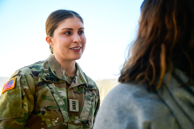 Members of the West Point Big Brothers Big Sisters Club visited the Highland Falls Intermediate School (HFIS) on March 21, in Highland Falls, N.Y. Cadets meet with HFIS students once a week for about an hour to either play at the playground or do mentorship activities like developing goals and character development. For more information on Big Brothers Big Sisters of America program, visit www.bbs.org.    (Photo by Sgt. 1st Class Luisito Brooks/USMA PAO)  