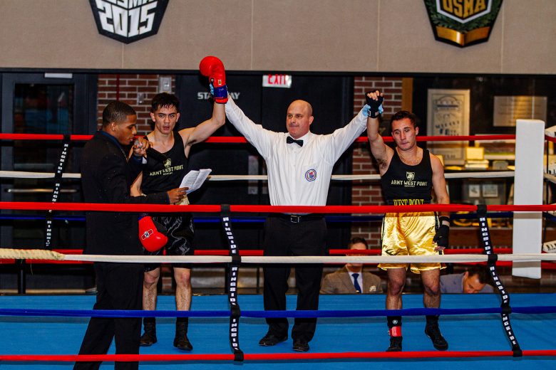 Cadets, staff and faculty rallied in droves at Eisenhower Hall to watch cadets from the Army West Point boxing team and Corps of Cadets compete against one another in a no holds barred match, showcasing their boxing acumen during the 67th annual Army West Point Brigade Boxing Open Finals Feb. 24 at the U.S. Military Academy. The evening's highlights included nine action-packed bouts representing 14 companies across the Corps of Cadets. The winners advanced to the National Collegiate Boxing Association - NCB