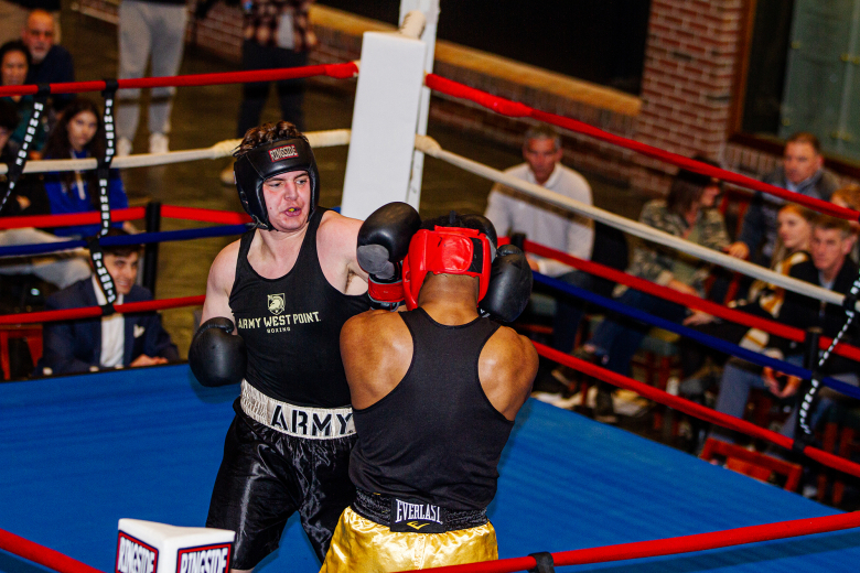 Cadets, staff and faculty rallied in droves at Eisenhower Hall to watch cadets from the Army West Point boxing team and Corps of Cadets compete against one another in a no holds barred match, showcasing their boxing acumen during the 67th annual Army West Point Brigade Boxing Open Finals Feb. 24 at the U.S. Military Academy. The evening's highlights included nine action-packed bouts representing 14 companies across the Corps of Cadets. The winners advanced to the National Collegiate Boxing Association - NCB