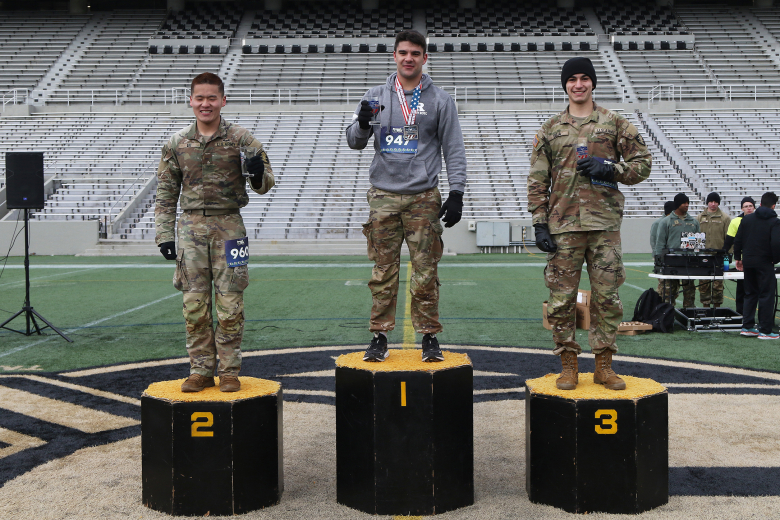The Army West Point Marathon Team hosted the seventh annual Fallen Comrades Half Marathon March 19 at the U.S. Military Academy. This year, 638 participants braved brisk sub-32-degree weather to partake in a one-mile Kids Fun Run in addition to the 13.1-mile run and ruck march throughout the West Point post starting and finishing at Michie Stadium. The race is dedicated to those members of the Long Gray Line who served during war and paid the ultimate sacrifice. The team celebrates their memory with a 