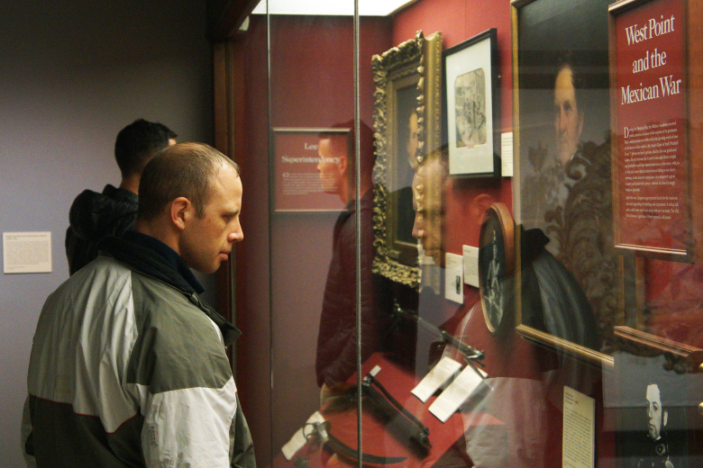 About 40 noncommissioned officers and officers from 2nd Battalion, 315th Brigade Engineer Battalion “Shogun” from Fort Dix, N.J., toured the U.S. Military Academy March 30 as part of a unique professional development staff ride opportunity and to build an esprit de corps among the unit members.    (Photo by Capt. Andrel Brandon/2-315th BEB)