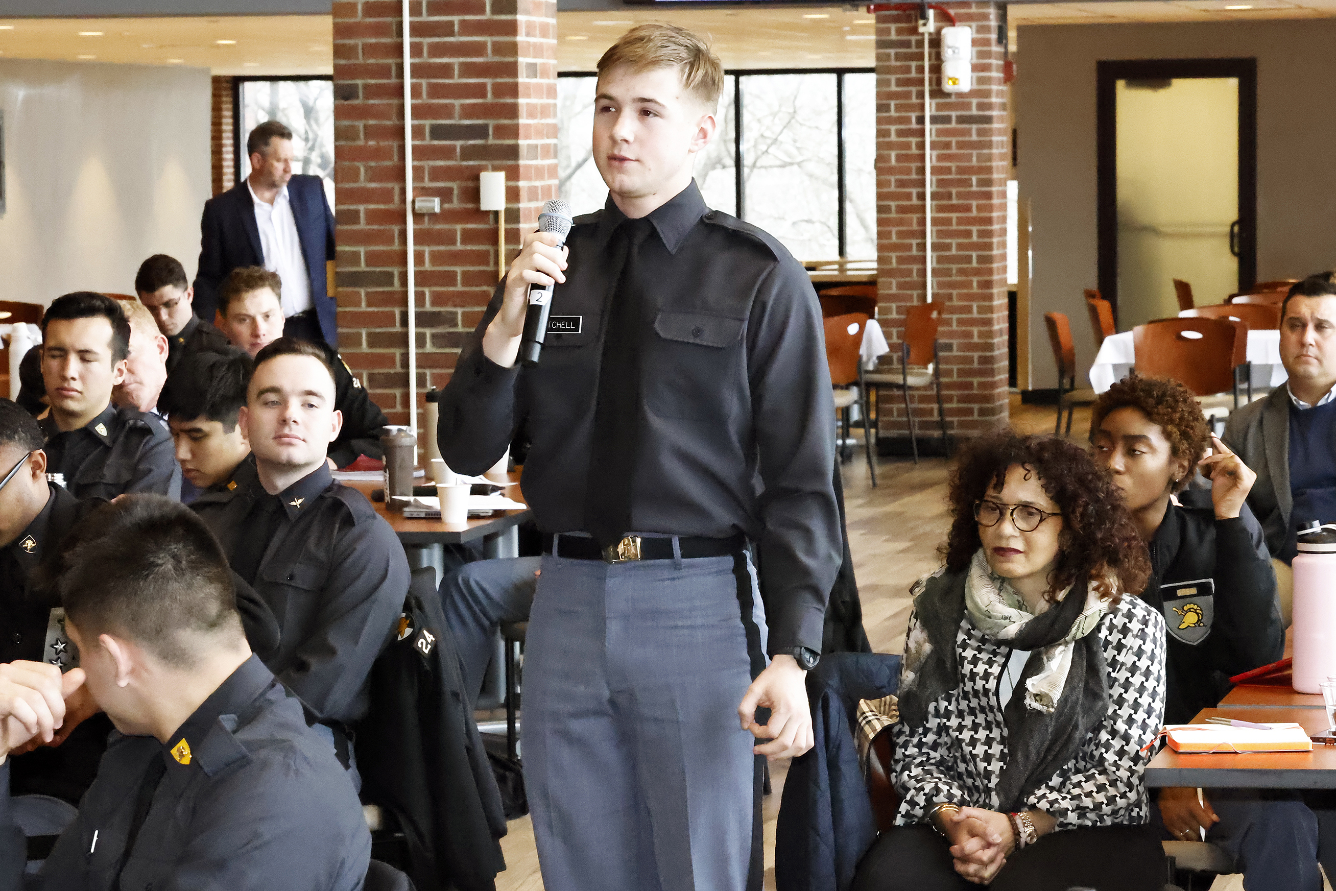 More than 100 cadets participated in the Student Workshop on Civil-Military Operations (CMO) on March 4 at the Riverside Cafe at Eisenhower Hall. The workshop was created as a venue for student development and learning within the realm of CMO. It is an opportunity yo bring together leading scholars and practitioners on the topics of CMO to debate and discuss recent developments that will contribute to the cadets expansive learning experience before becoming leaders of character. The workshop, sponsored by t
