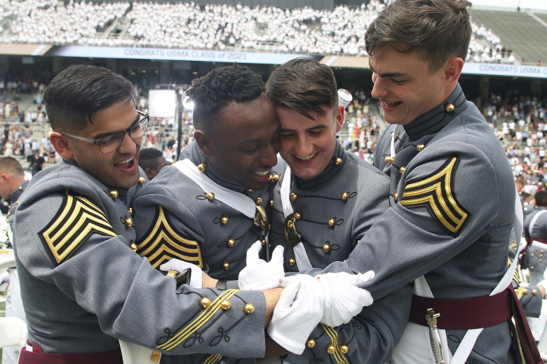 The U.S. Military Academy at West Point held its graduation and commissioning ceremony for the Class of 2021 Saturday at Michie Stadium. This year, 996 cadets graduated. Among them were 13 international cadets. The class includes 240 women, 148 African-Americans, 78 Asian/Pacific Islanders, 88 Hispanics and 10 Native Americans. There are 152 members who attended the U.S. Military Academy Preparatory School (130 men and 22 women). There are 49 class members who are prior service, four of those are combat vet