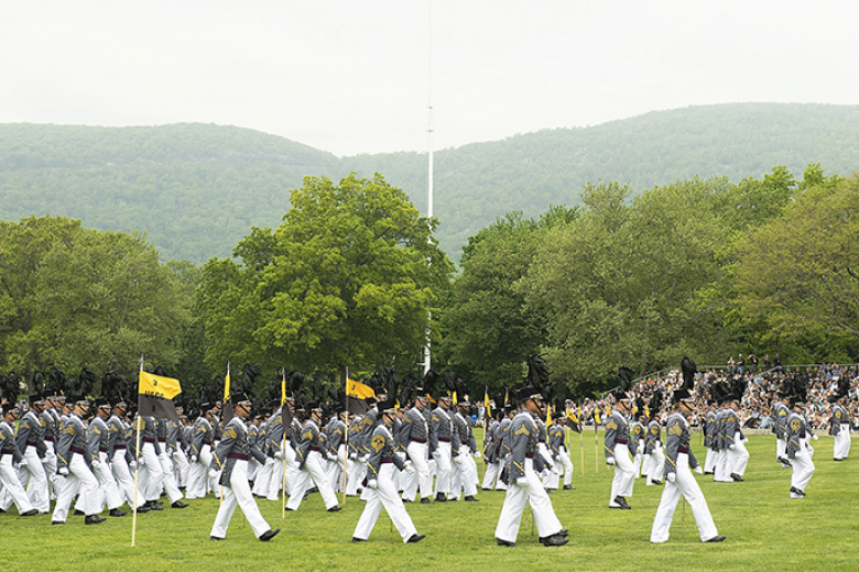 The final parade and pass in review for the graduating U.S. Military Academy Class of 2022 took place Friday on The Plain. The parade signifies a transfer of leadership as the Class of 2023 assumes command of the Corps of Cadets. Immediately following the parade, families and friends of the graduating class joined them on The Plain to celebrate their achievement. 	 (Photos by John Pellino/USMA PAO)