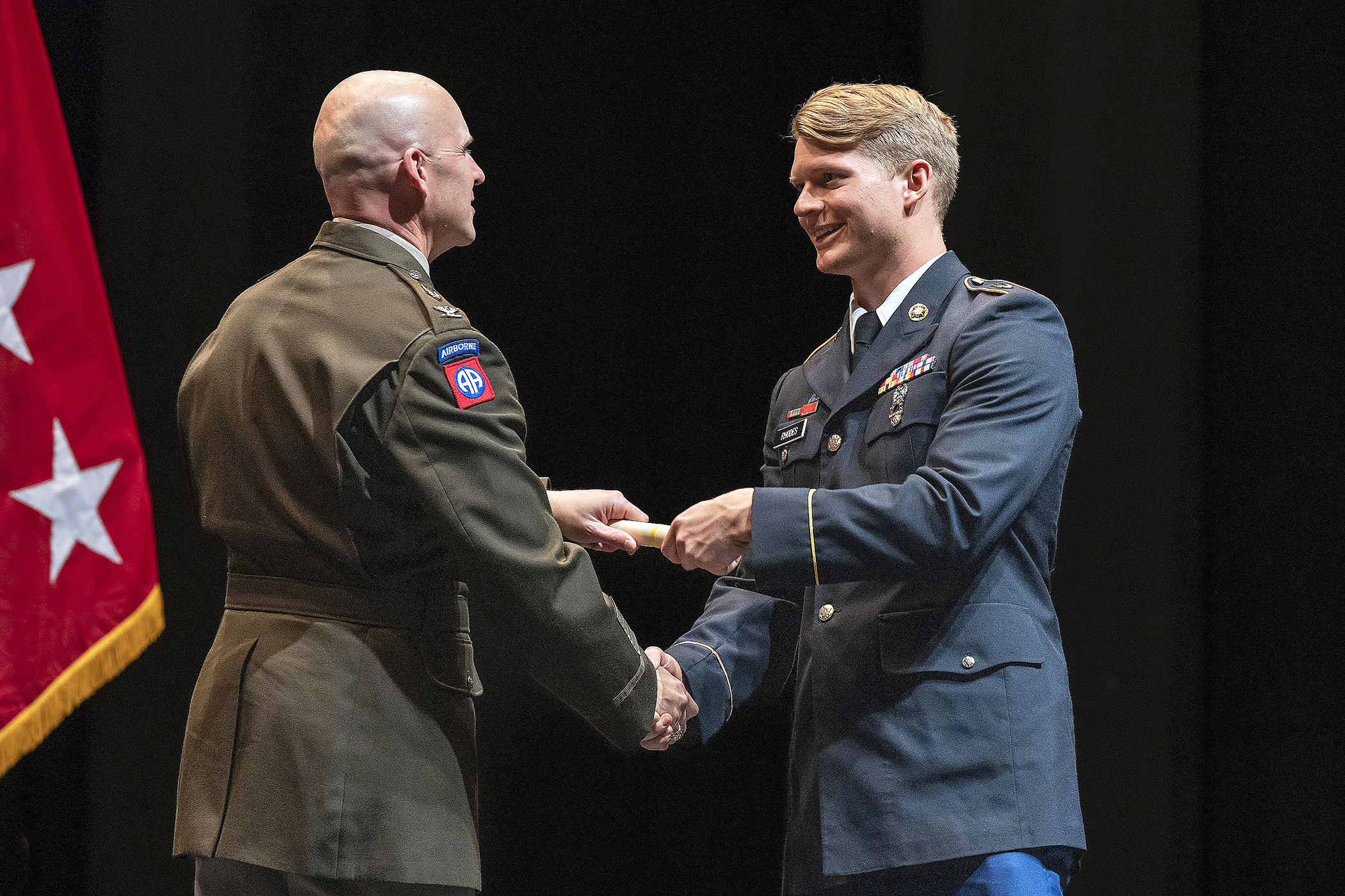 The Class of 2023 Graduation and Commencement Ceremony for the U.S. Military Academy Preparatory School (USMAPS) took place May 13 at Eisenhower Hall at West Point, in front the USMAPS 31st Commandant Col. Rick Johnson, Command Sgt. Maj. Addley Saimbert, Academic Dean Melanie Wong Dodge, USMAPS leadership, family and friends.    (Photo by Christopher Hennen/USMA PAO)