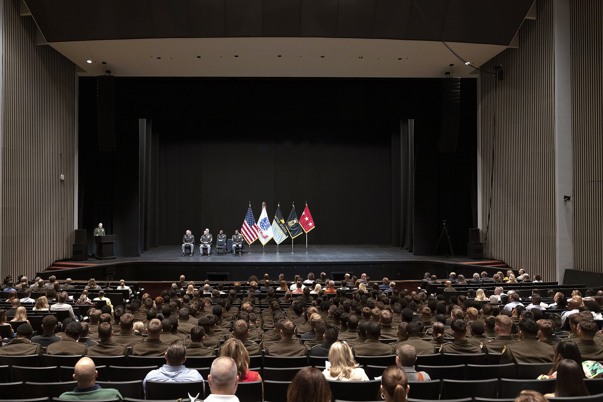 The Class of 2023 Graduation and Commencement Ceremony for the U.S. Military Academy Preparatory School (USMAPS) took place May 13 at Eisenhower Hall at West Point, in front the USMAPS 31st Commandant Col. Rick Johnson, Command Sgt. Maj. Addley Saimbert, Academic Dean Melanie Wong Dodge, USMAPS leadership, family and friends.    (Photo by Christopher Hennen/USMA PAO)