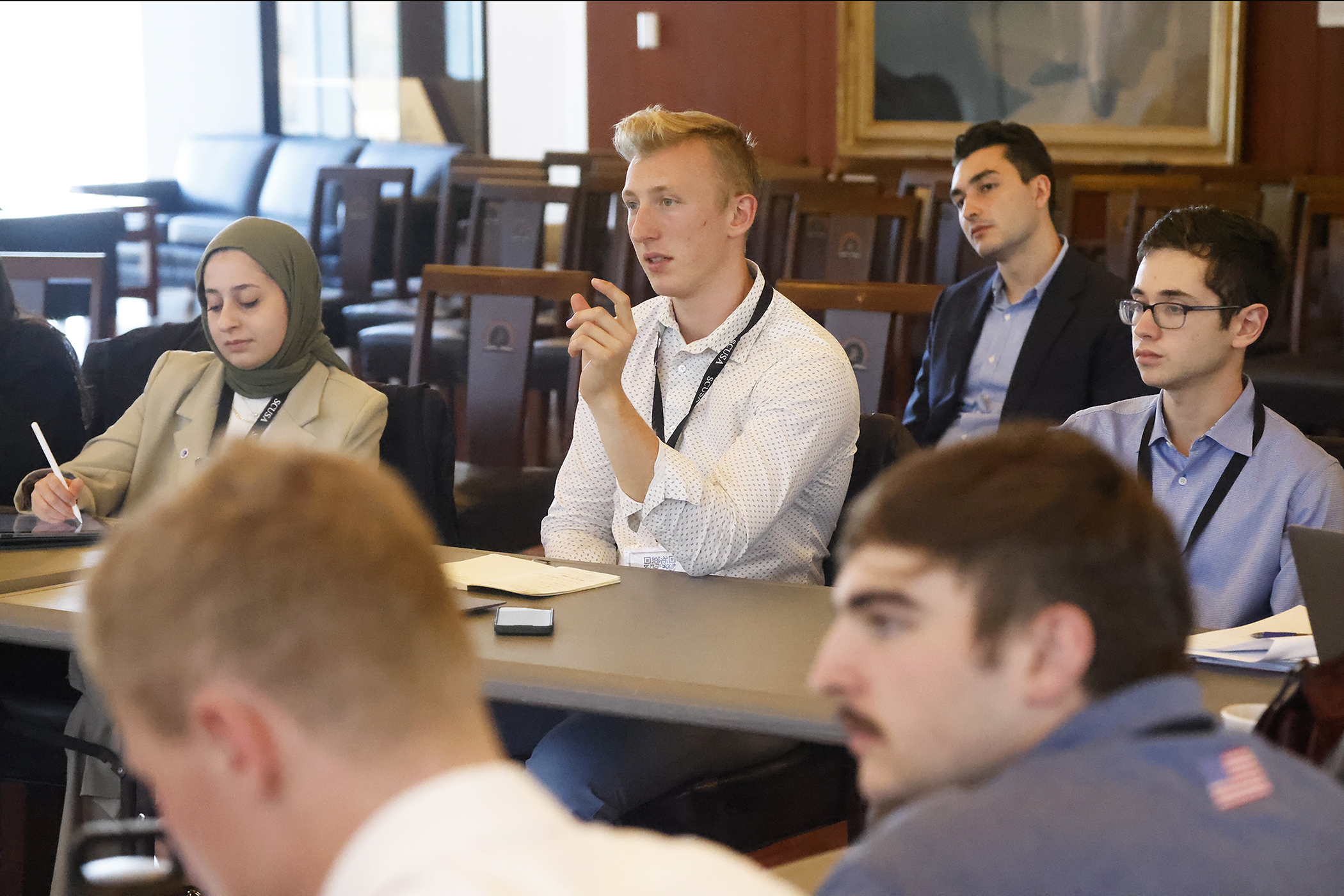 The Department of Social Sciences and the U.S. Military Academy welcomed students from around the country and the world to West Point from Nov. 1-4 for the 74th annual Class of 1971 Student Conference on U.S. Affairs. SCUSA is attended by 185 undergraduate students from 92 universities from the United States, 15 international students from nine countries, and 20 cadets from domestic and international military academies. There are several USMA cadets who serve as delegates, staff, task force members and room