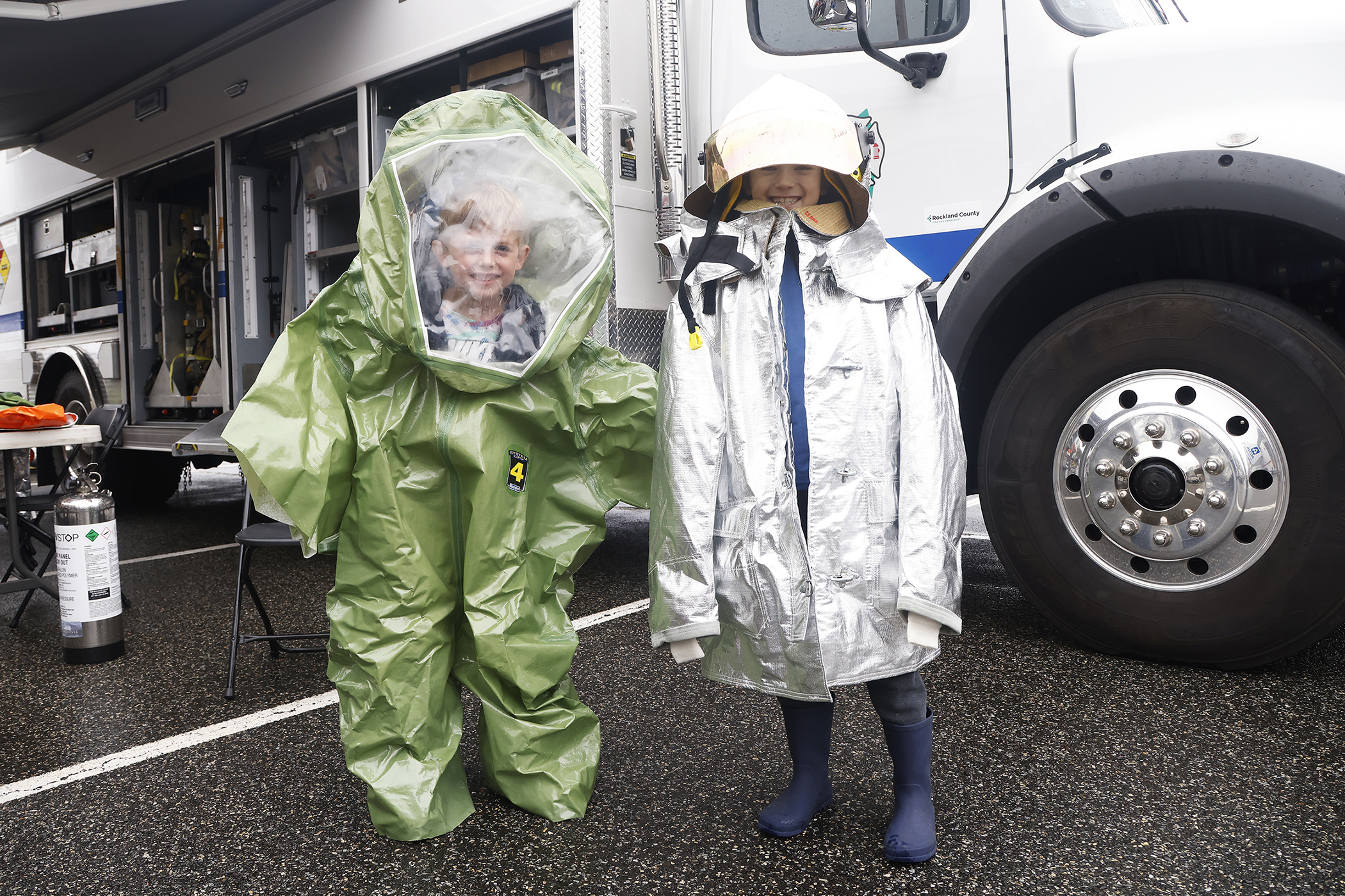 A few hundred West Point community members braved the chilly, inclement weather as the Directorate of Plans, Training, Mobilization and Security hosted the annual Emergency Preparedness Fair Sept. 30 at the West Point Post Exchange parking lot.   (Photo by Eric S. Bartelt/PV)