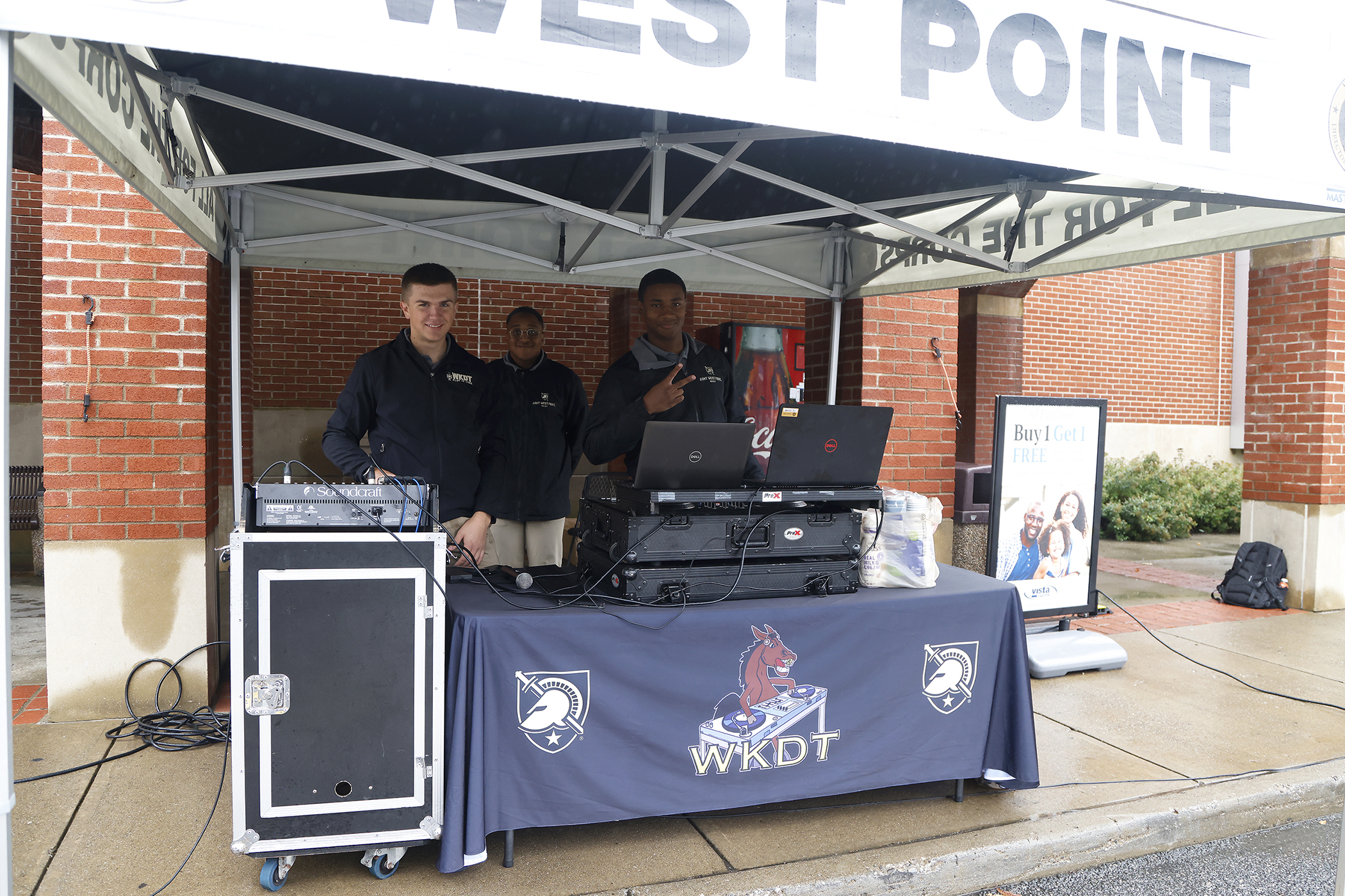 A few hundred West Point community members braved the chilly, inclement weather as the Directorate of Plans, Training, Mobilization and Security hosted the annual Emergency Preparedness Fair Sept. 30 at the West Point Post Exchange parking lot.   (Photo by Eric S. Bartelt/PV)