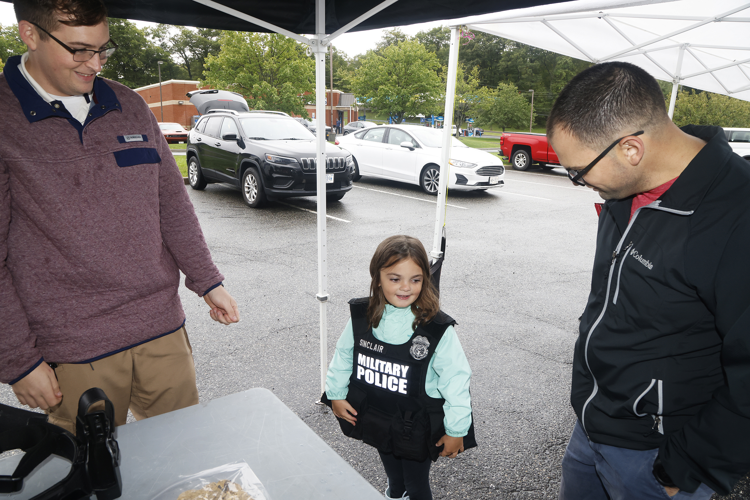 A few hundred West Point community members braved the chilly, inclement weather as the Directorate of Plans, Training, Mobilization and Security hosted the annual Emergency Preparedness Fair Sept. 30 at the West Point Post Exchange parking lot.   (Photo by Eric S. Bartelt/PV)