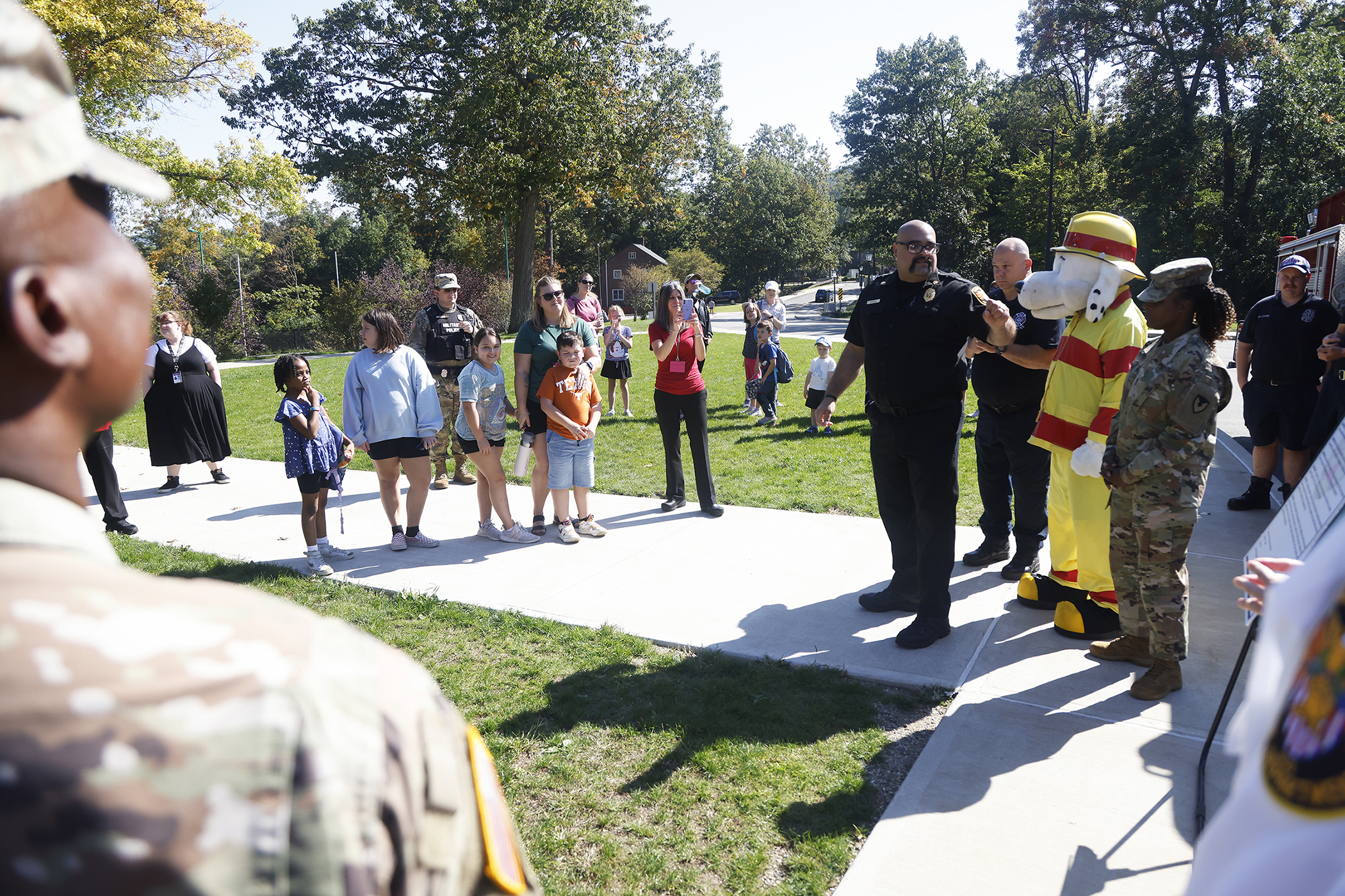 With a commitment to ensuring the safety and security of those living, working and visiting West Point, U.S. Army Garrison West Point and the West Point Fire Department (WPFD) teamed up for a Fire Prevention Week Proclamation signing Oct. 4 at the West Point Middle School (WPMS).    (Photo by Eric S. Bartelt/PV)