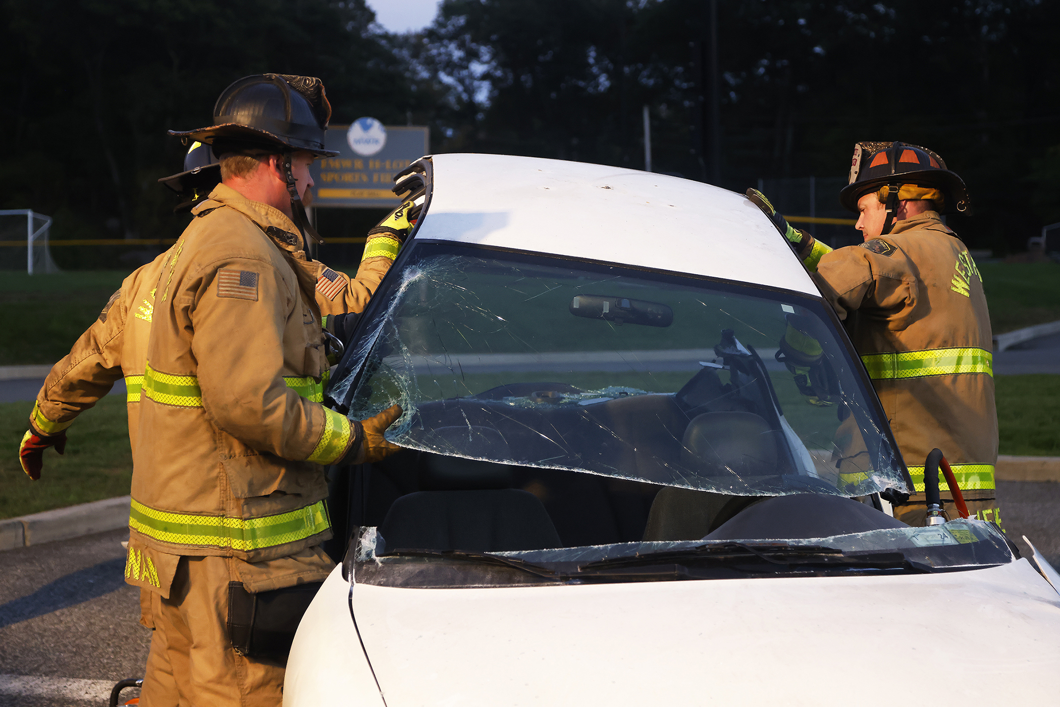 The West Point Fire Department (WPFD) presented its annual Open House for the West Point community Oct. 11 at H Lot in the Post Exchange parking lot. The WPFD offered activities to the children including the Kids Firefighting Obstacle Course with firefighting gear, Fire Extinguisher Training, Bounce House, Fire Truck displays, Cornhole, Dunk a Firefighter and the announcement of the Fire Prevention Week Poster Contest winners.   (Photo by Eric S. Bartelt/PV)