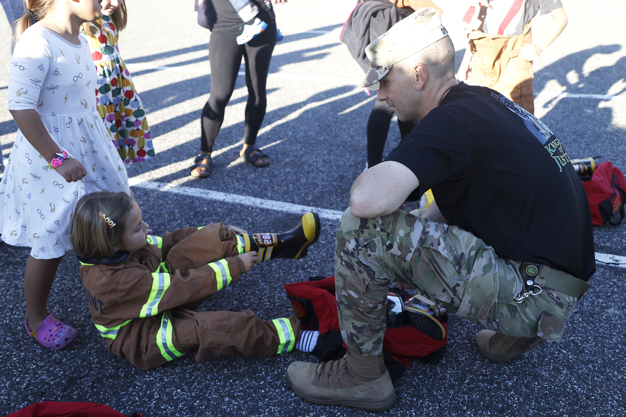 The West Point Fire Department (WPFD) presented its annual Open House for the West Point community Oct. 11 at H Lot in the Post Exchange parking lot. The WPFD offered activities to the children including the Kids Firefighting Obstacle Course with firefighting gear, Fire Extinguisher Training, Bounce House, Fire Truck displays, Cornhole, Dunk a Firefighter and the announcement of the Fire Prevention Week Poster Contest winners.   (Photo by Eric S. Bartelt/PV)