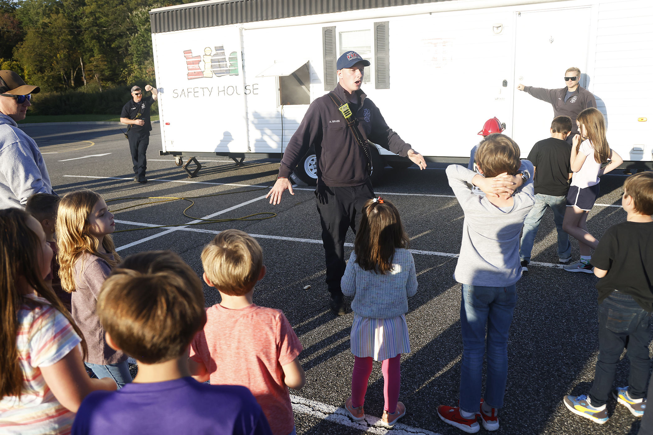 The West Point Fire Department (WPFD) presented its annual Open House for the West Point community Oct. 11 at H Lot in the Post Exchange parking lot. The WPFD offered activities to the children including the Kids Firefighting Obstacle Course with firefighting gear, Fire Extinguisher Training, Bounce House, Fire Truck displays, Cornhole, Dunk a Firefighter and the announcement of the Fire Prevention Week Poster Contest winners.   (Photo by Eric S. Bartelt/PV)