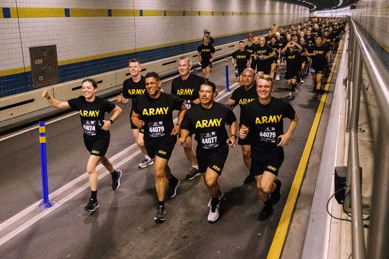 The Corps of Cadets participated in the annual Tunnel to Towers 5K run on Sunday in New York City. The event memorializes Fire Department New York firefighter Stephen Siller who was off duty when the planes hit the World Trade Center Sept. 11, 2001. Instead of a day of relaxation with his brothers, Siller returned to his squad to grab his gear. He drove his truck to the Brooklyn Battery Tunnel, but it was already closed. Siller still didn’t turn back. He strapped 60 pounds of gear to his back and rushed on 
