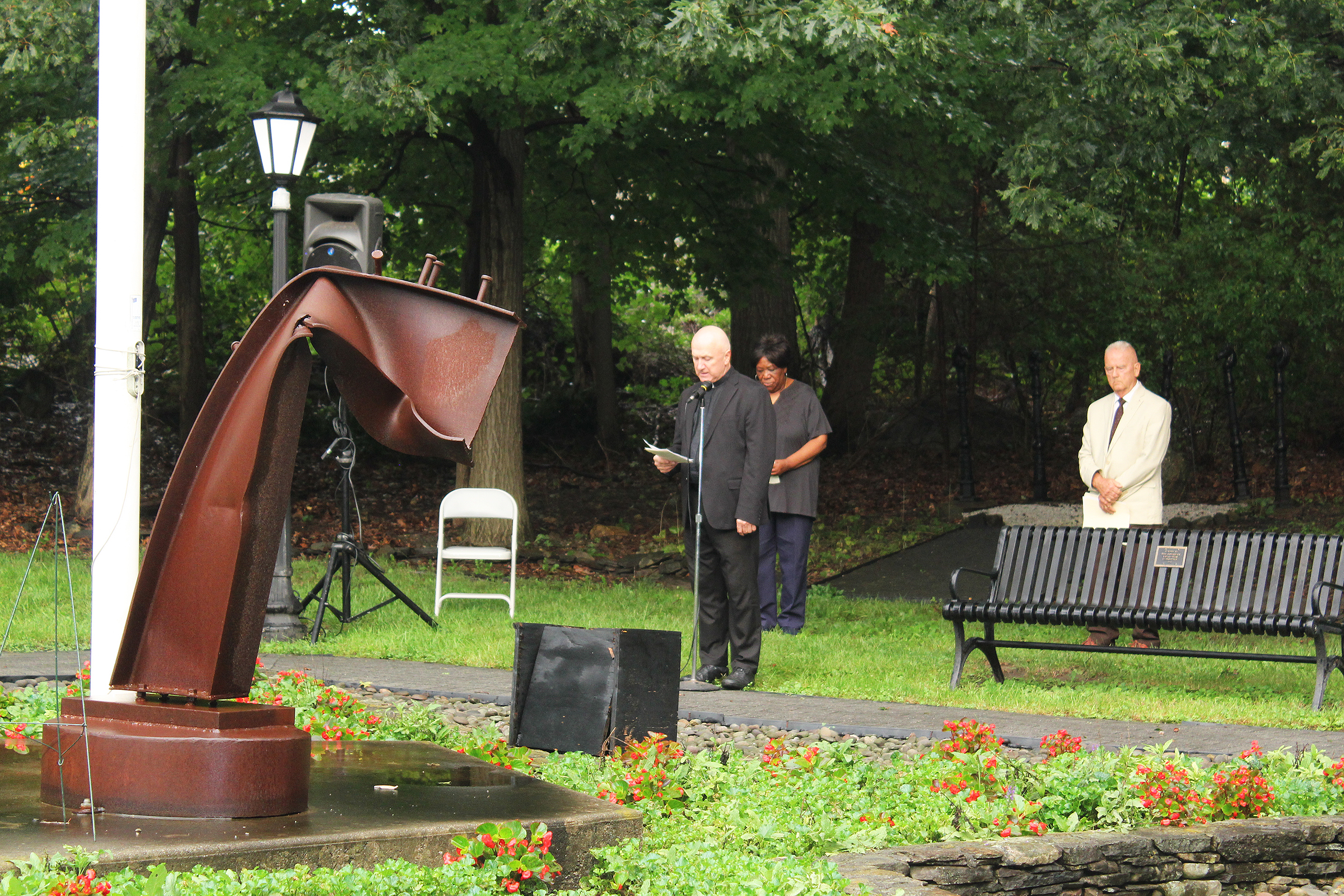 Vision 2002, the Town of Highlands and Fort Montgomery held their annual Patriot’s Day Ceremony to commemorate Sept. 11. 2001, on Sept. 11, 2023, at Patriot Garden in Fort Montgomery.    (Photo by Matt Hintz/USMA PAO)