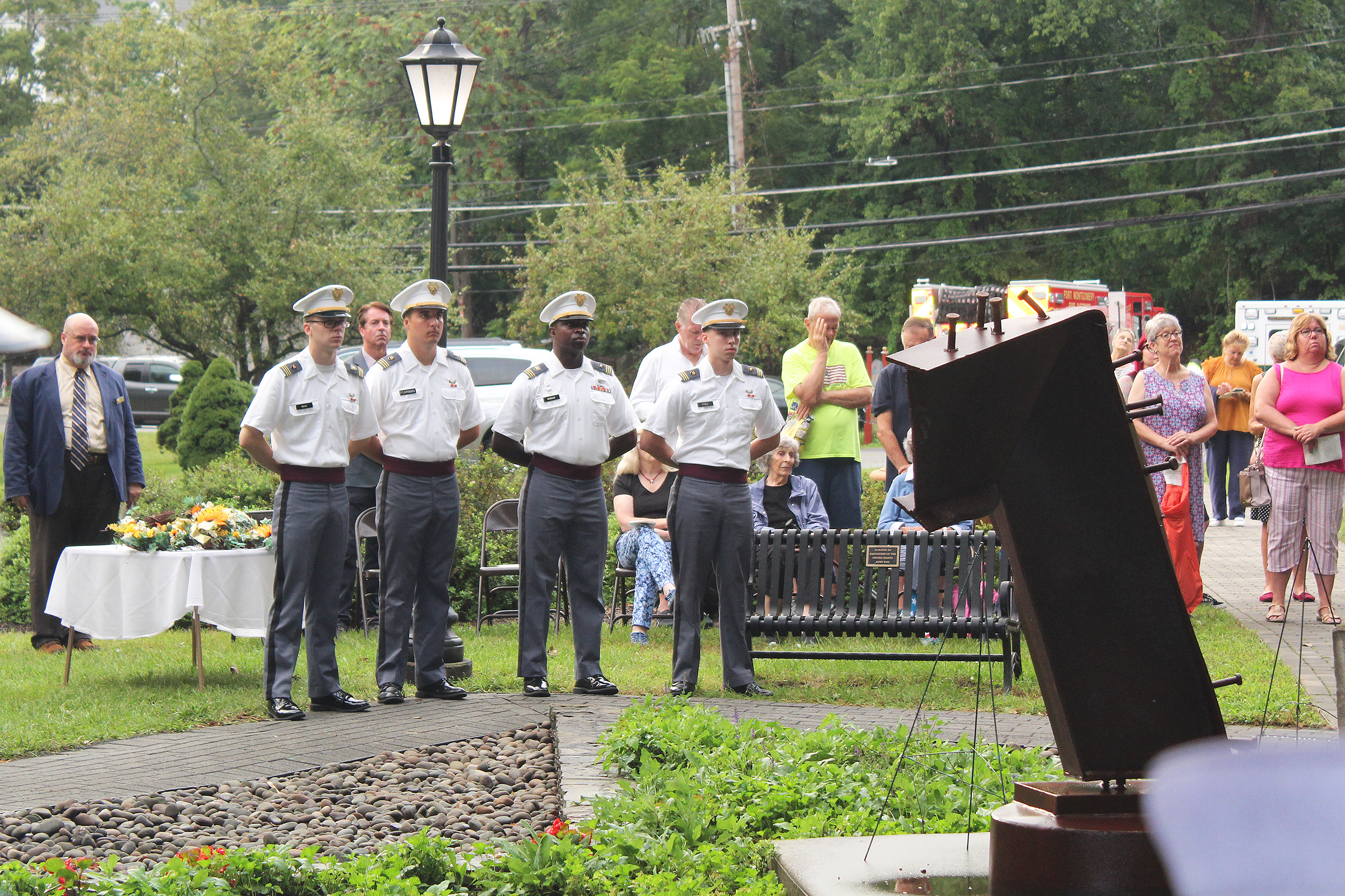 Vision 2002, the Town of Highlands and Fort Montgomery held their annual Patriot’s Day Ceremony to commemorate Sept. 11. 2001, on Sept. 11, 2023, at Patriot Garden in Fort Montgomery.    (Photo by Matt Hintz/USMA PAO)