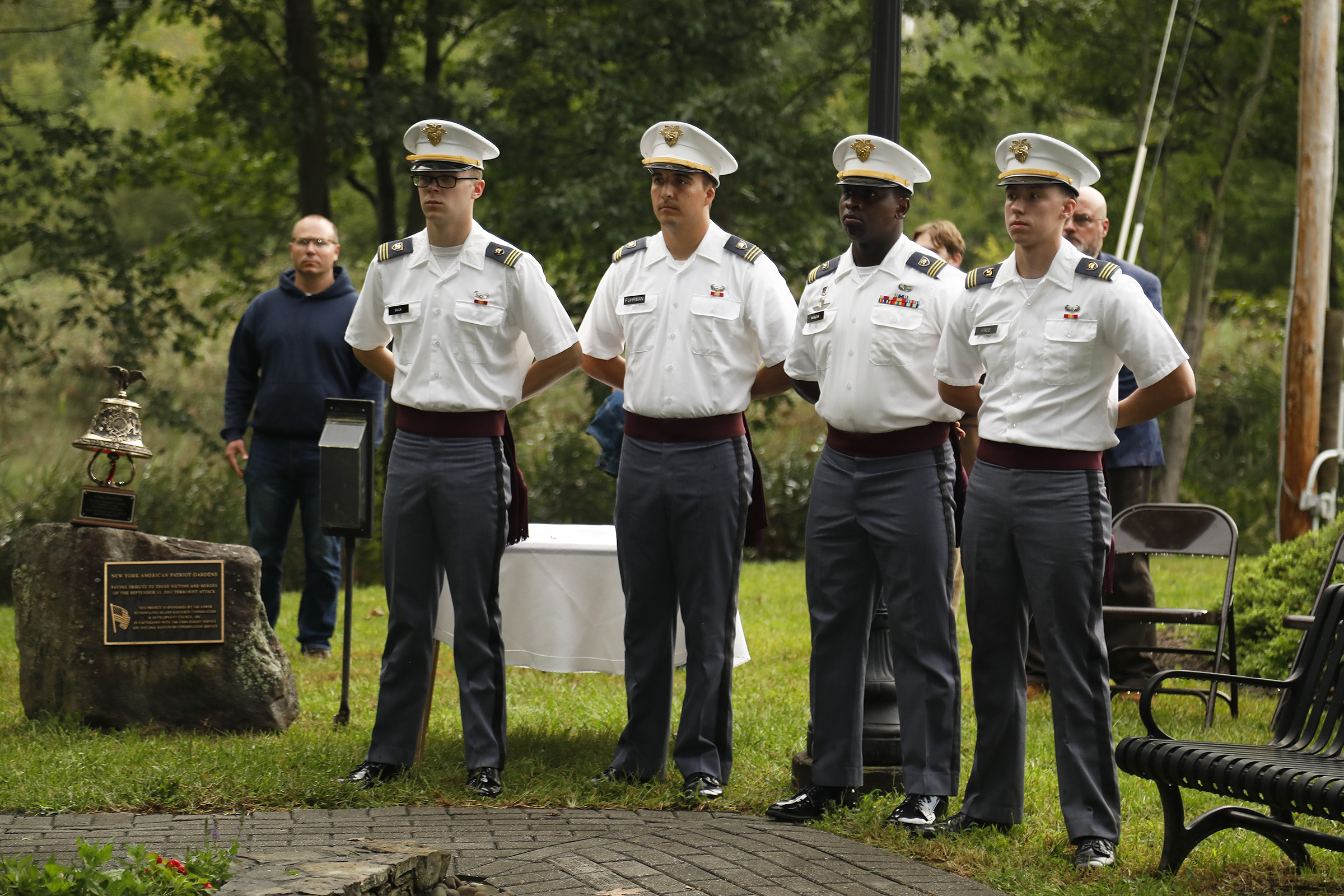 Vision 2002, the Town of Highlands and Fort Montgomery held their annual Patriot’s Day Ceremony to commemorate Sept. 11. 2001, on Sept. 11, 2023, at Patriot Garden in Fort Montgomery.    (Photo by Mady Salvani for USMA PAO)