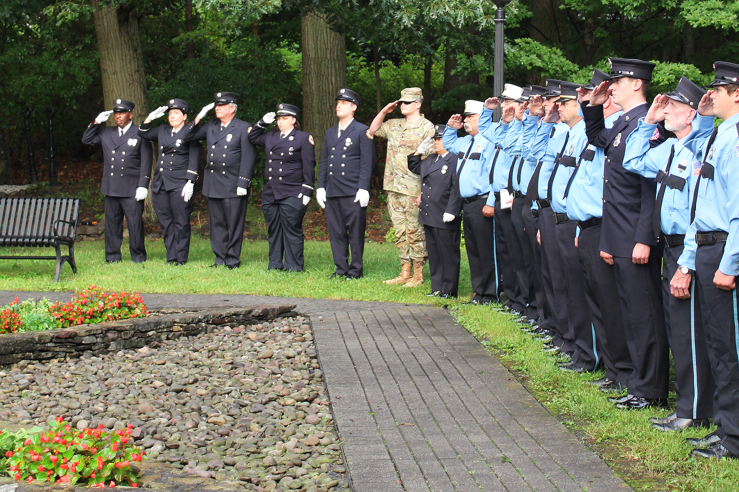 Vision 2002, the Town of Highlands and Fort Montgomery held their annual Patriot’s Day Ceremony to commemorate Sept. 11. 2001, on Sept. 11, 2023, at Patriot Garden in Fort Montgomery.    (Photo by Matt Hintz/USMA PAO)