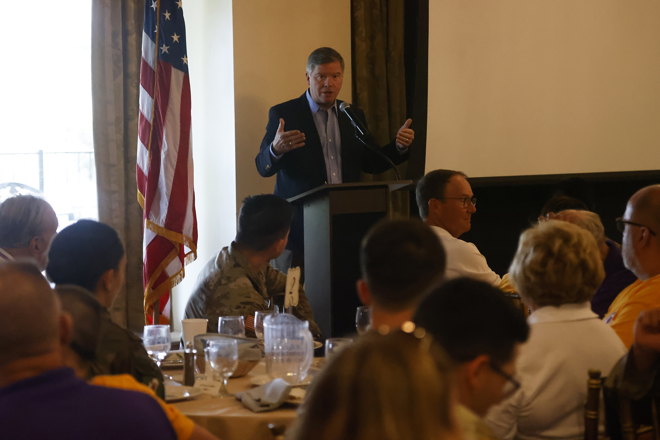 The U.S. Military Academy welcomed 38 Purple Heart recipients and their family and caregivers, about 90 total guests, during the Purple Heart Patriot Project venture to West Point on Sept. 21. Organized and sponsored by the National Purple Heart Honor Mission, the non-profit organization works to promote the National Purple Heart Hall of Honor in New Windsor, N.Y.   (Photo by Eric S. Bartelt/PV)