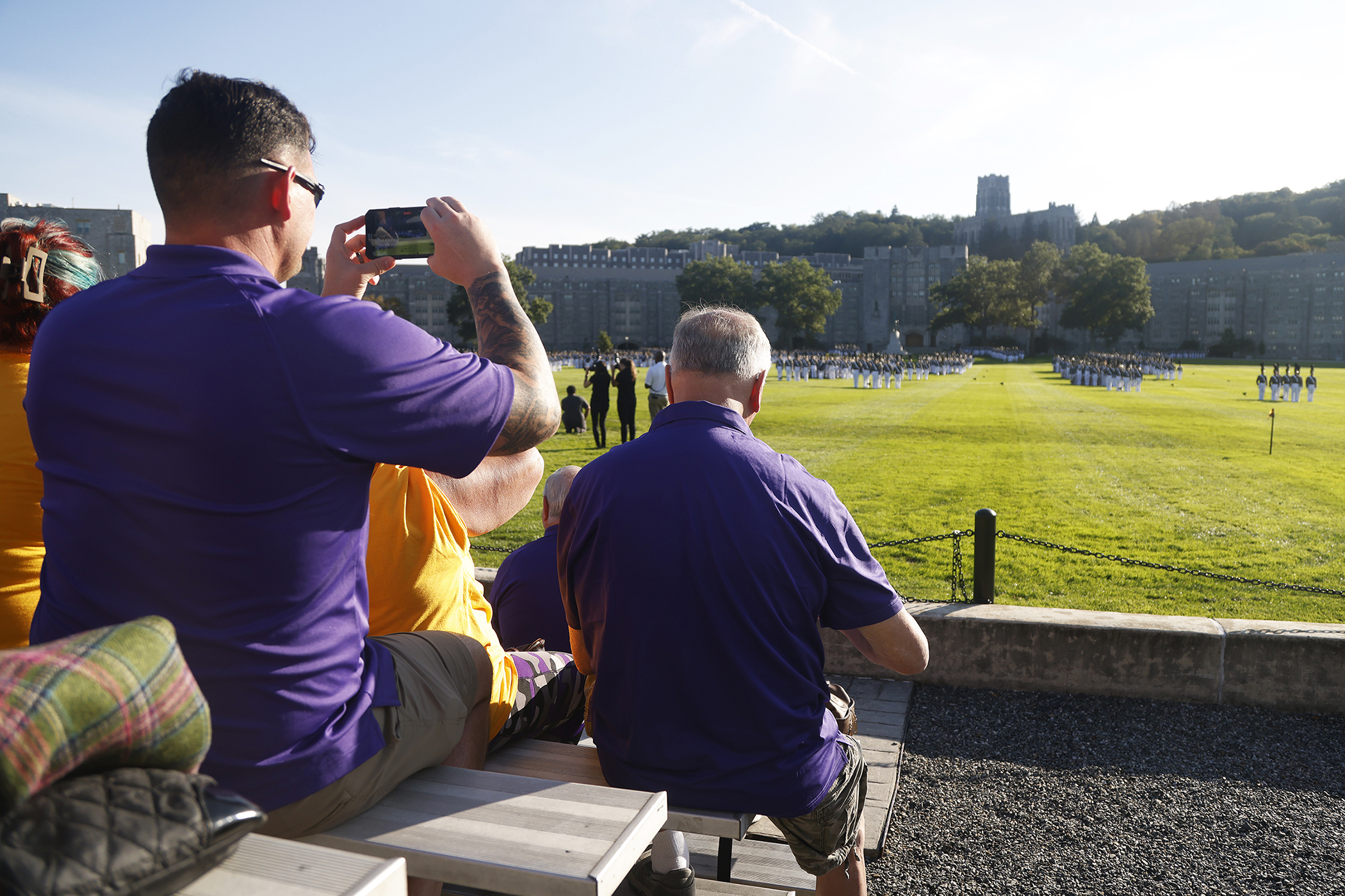 The U.S. Military Academy welcomed 38 Purple Heart recipients and their family and caregivers, about 90 total guests, during the Purple Heart Patriot Project venture to West Point on Sept. 21. Organized and sponsored by the National Purple Heart Honor Mission, the non-profit organization works to promote the National Purple Heart Hall of Honor in New Windsor, N.Y.   (Photo by Eric S. Bartelt/PV)