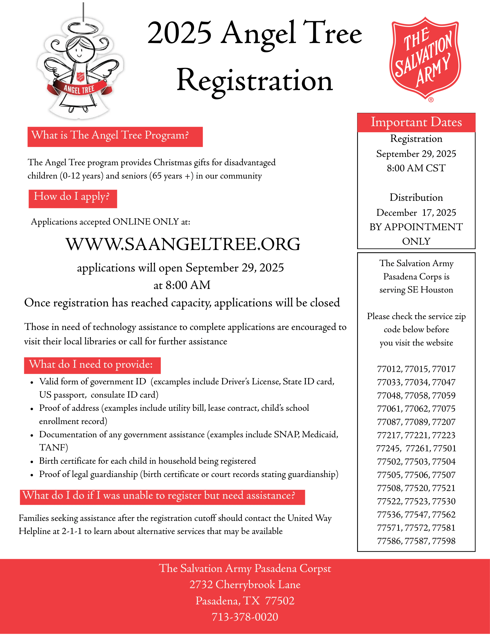 Angel Tree - Pasadena - Houston Area Command