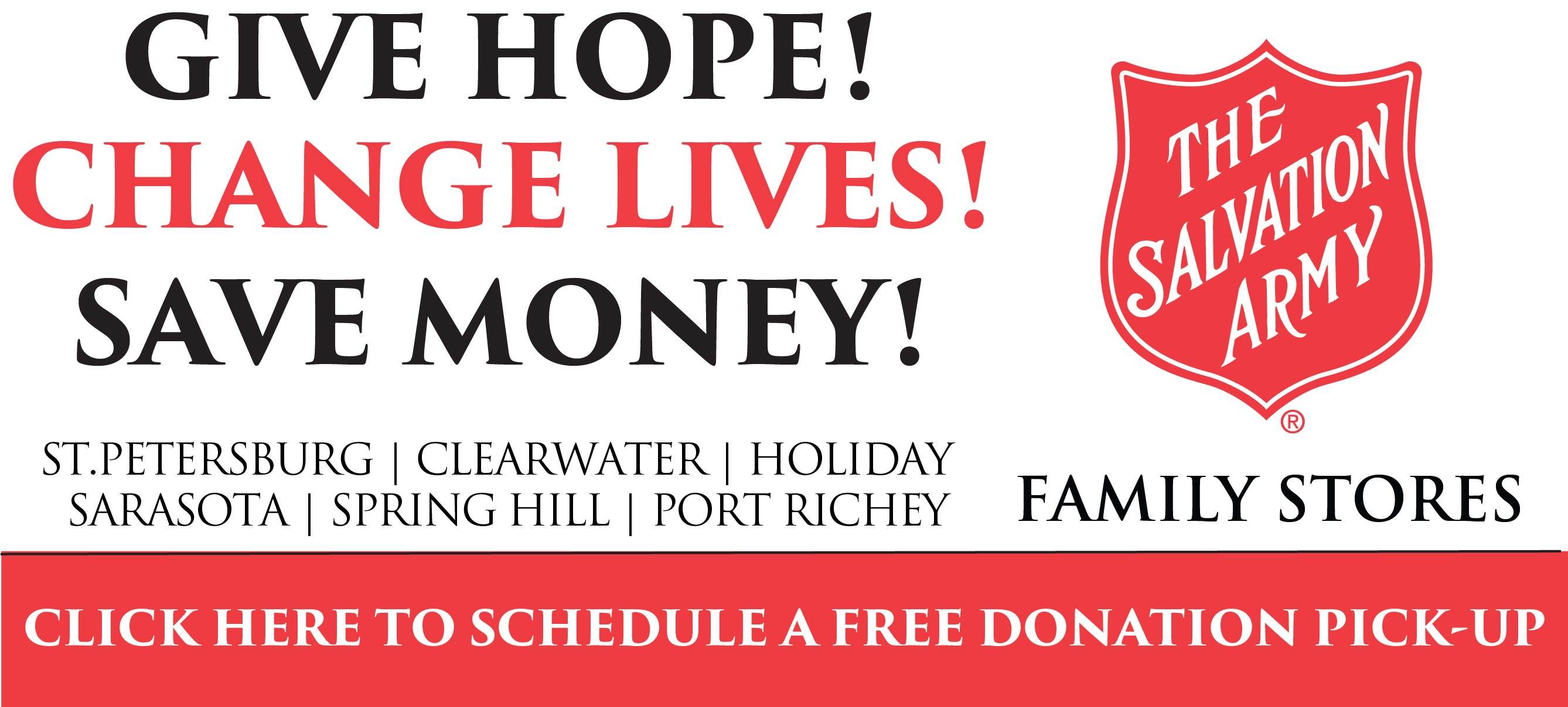 Donate Now to the St.Peterseberg Area Salvation Army