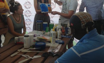 Peter doing a short demonstration in workshop at TVAC.