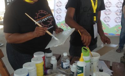 Peter doing a short demonstration in workshop at TVAC.